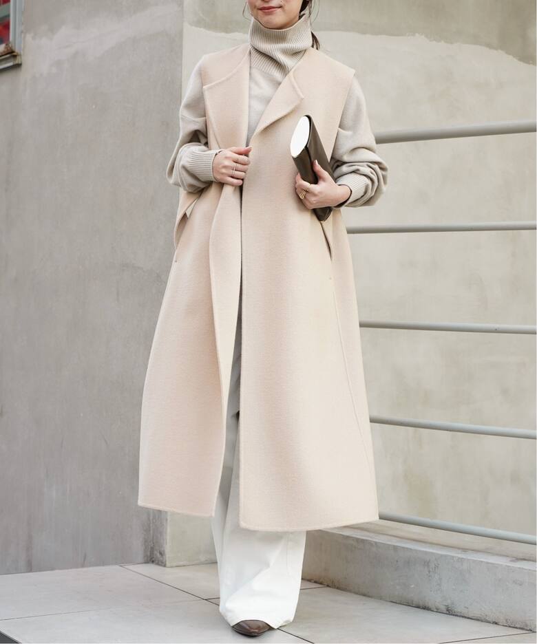 ウールアンゴラ ロングベスト（その他ブルゾン／アウター）｜Deuxieme  