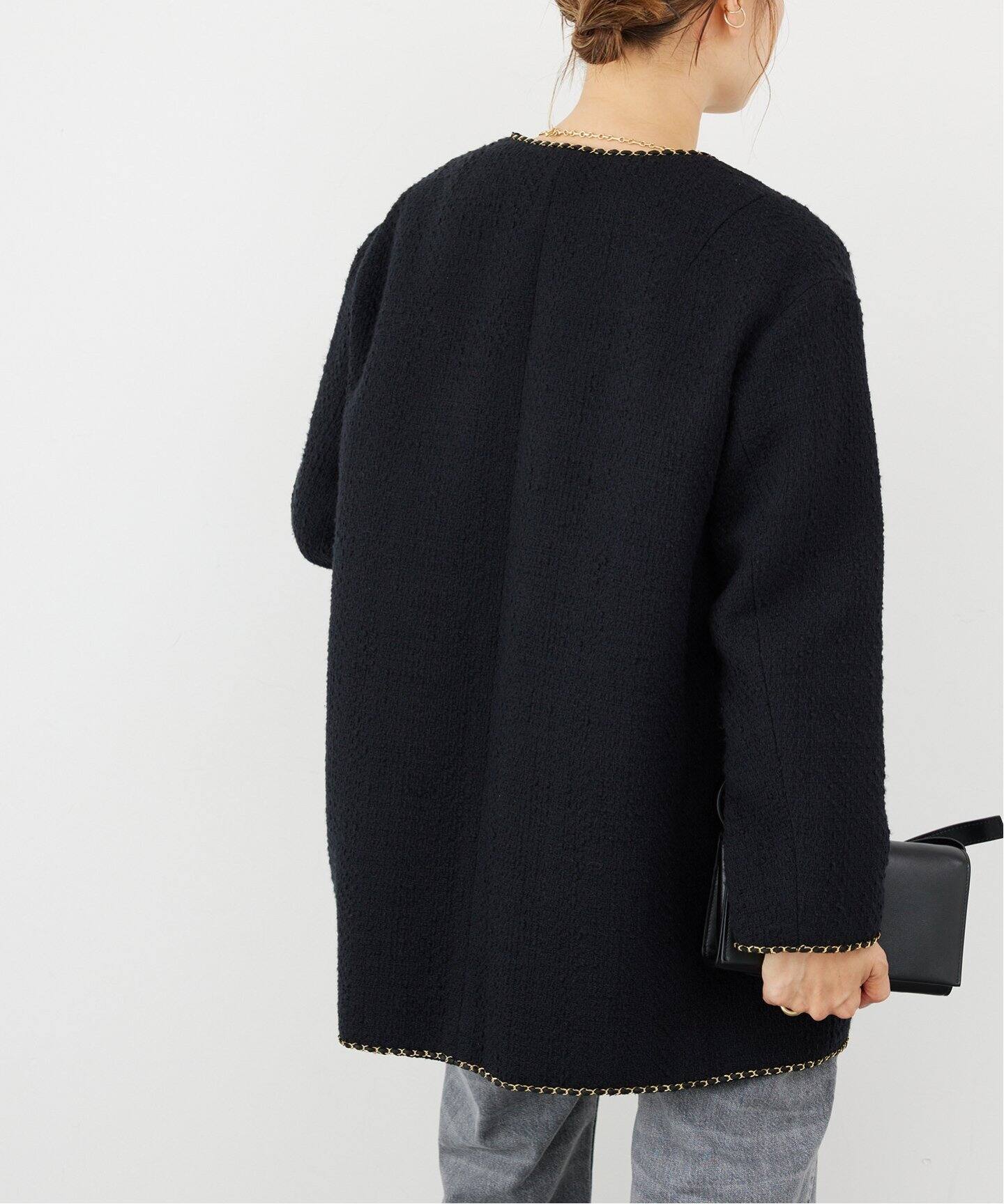 chain ツイード ジャケット（ノーカラージャケット）｜Deuxieme Classe  