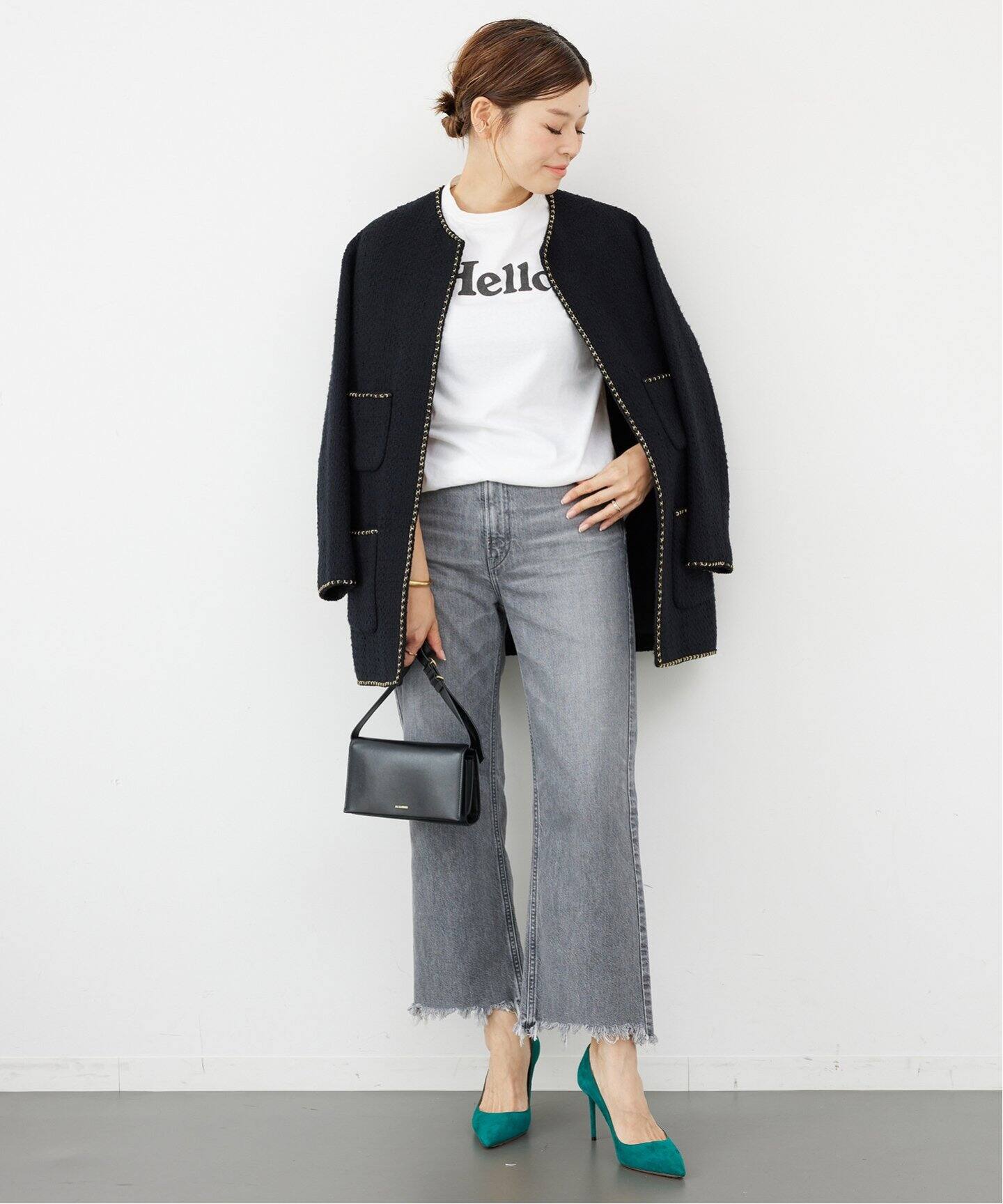 chain ツイード ジャケット（ノーカラージャケット）｜Deuxieme Classe  