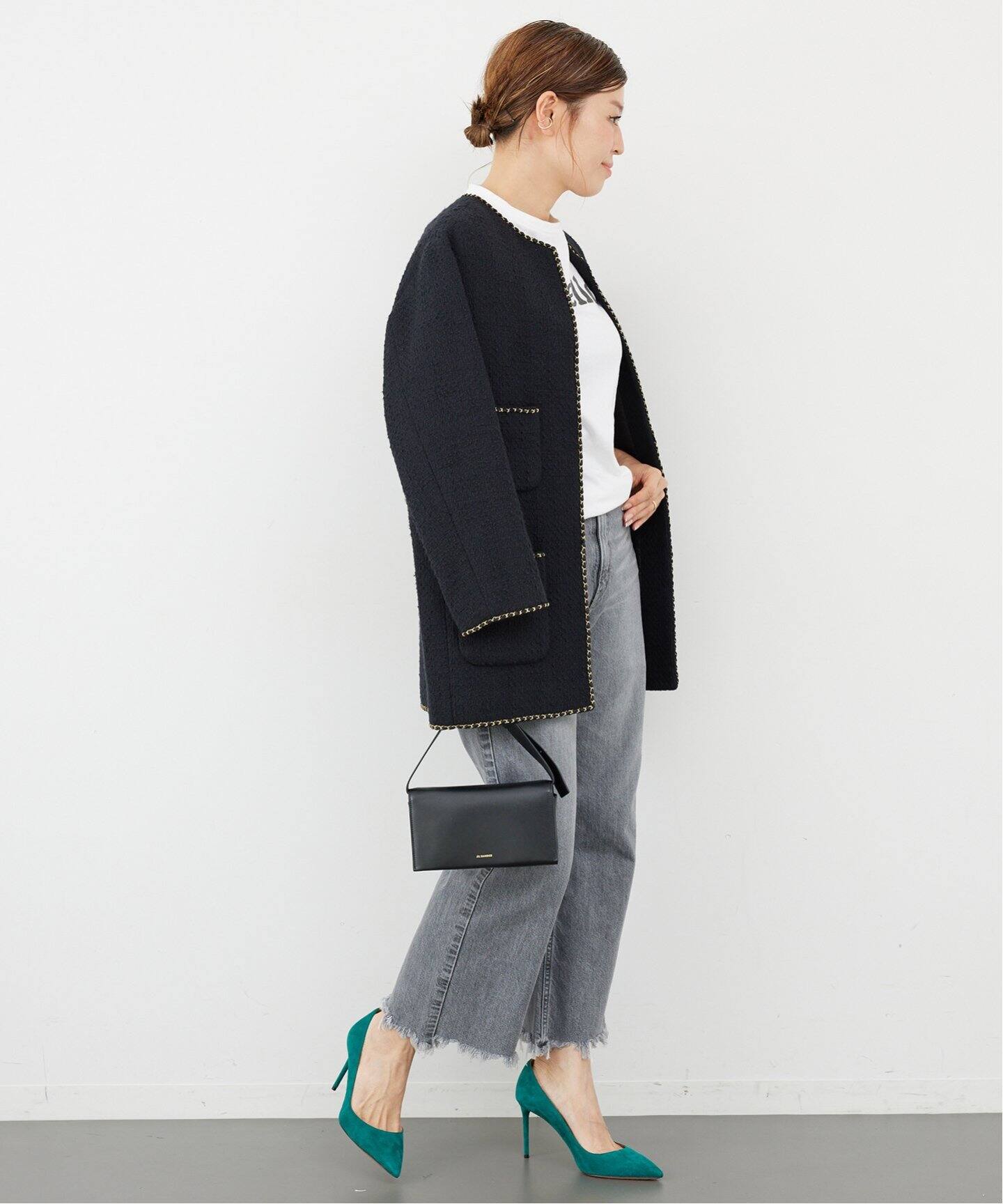 chain ツイード ジャケット（ノーカラージャケット）｜Deuxieme Classe  