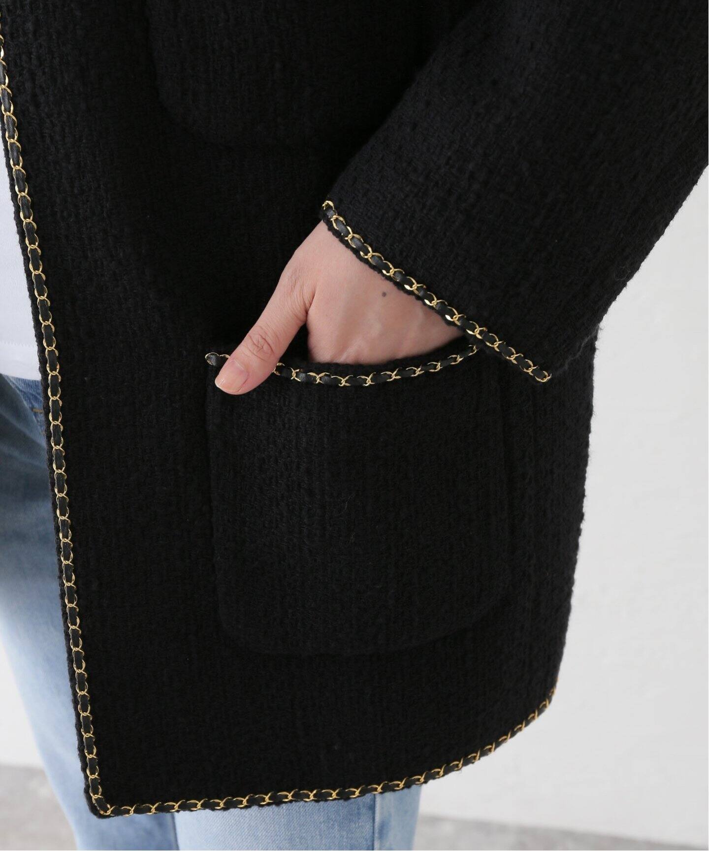 chain ツイード ジャケット（ノーカラージャケット）｜Deuxieme Classe  