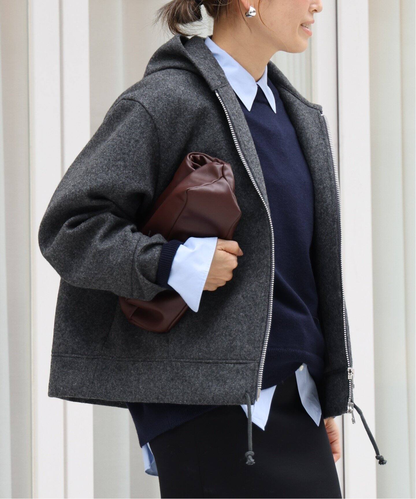 MADISONBLUE / マディソンブルー】OVERSIZED HOODIE MELTON（その他  