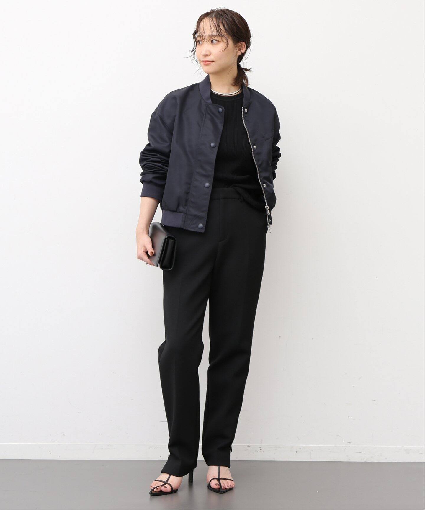 TIBI/ティビ】 NYLON CROPPED BOMBER ブルゾン（ナイロンジャケット 