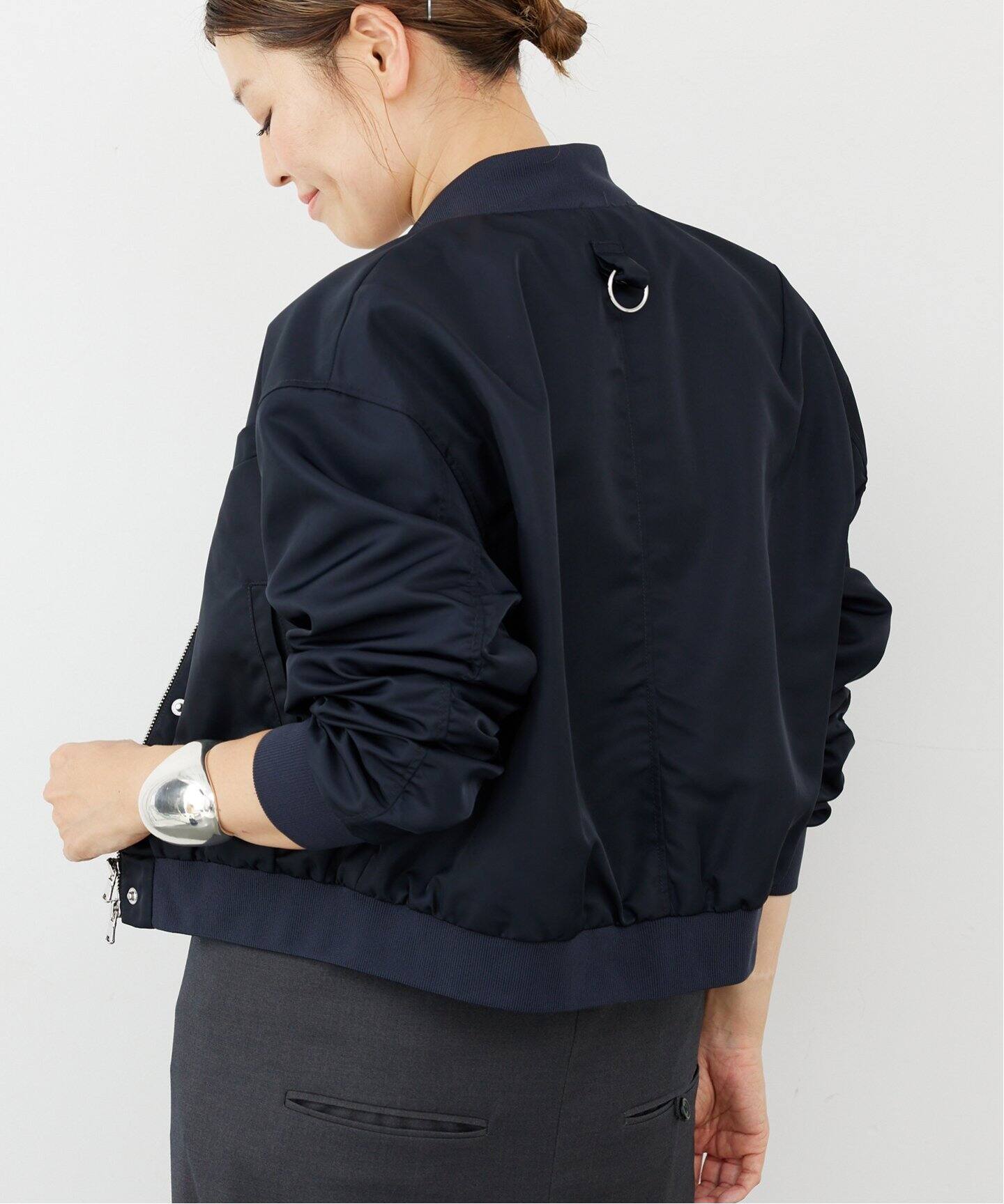 TIBI/ティビ】 NYLON CROPPED BOMBER ブルゾン（ナイロンジャケット 