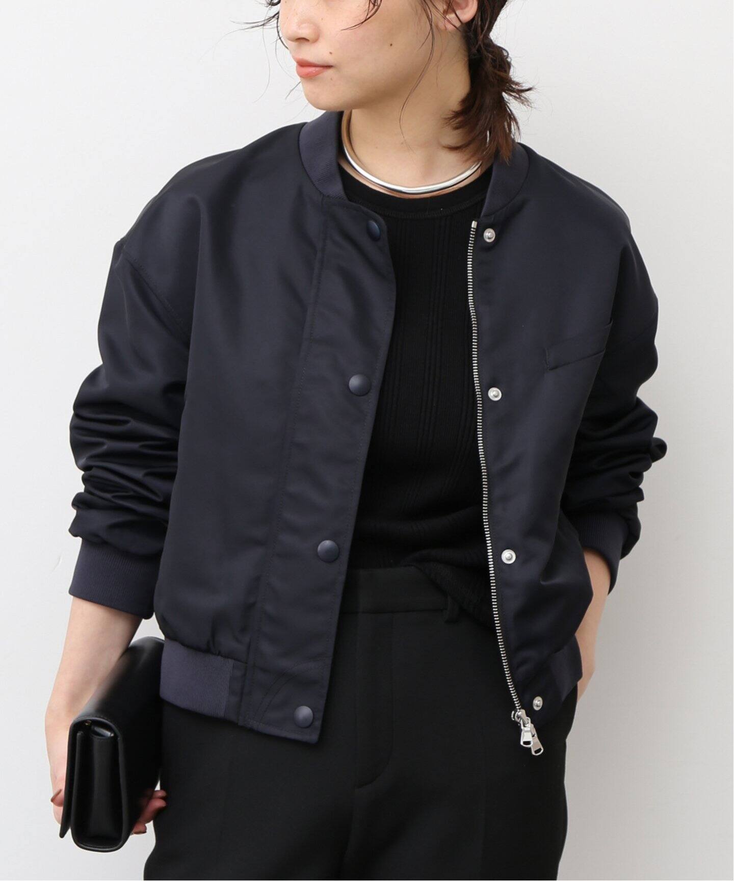 TIBI/ティビ】 NYLON CROPPED BOMBER ブルゾン（ナイロンジャケット 