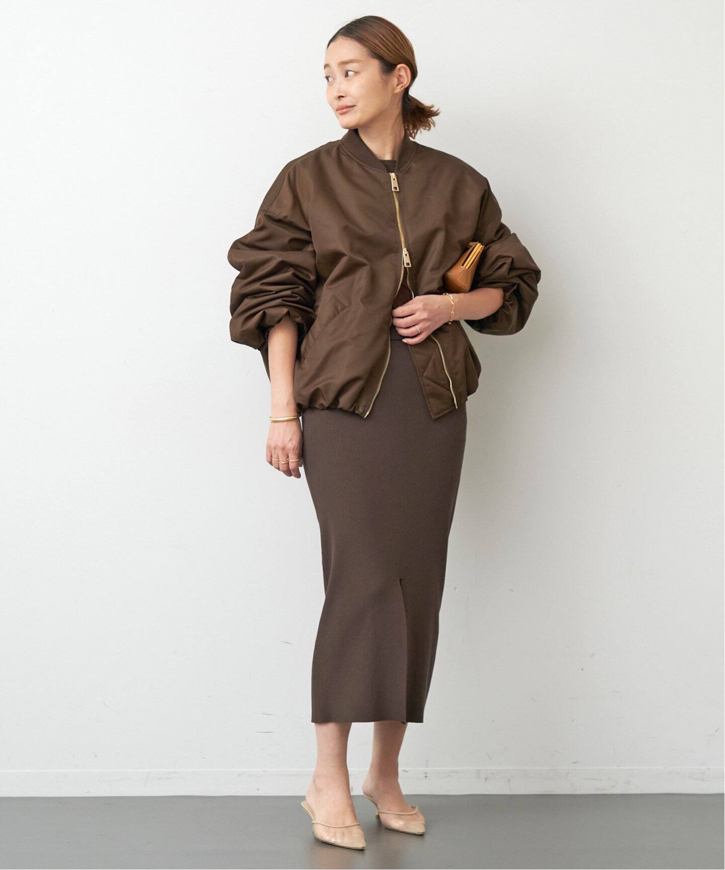 SIMONETTA RAVIZZA/シモネッタラヴィッツァ】 PIAVE NYLON BOMBER 