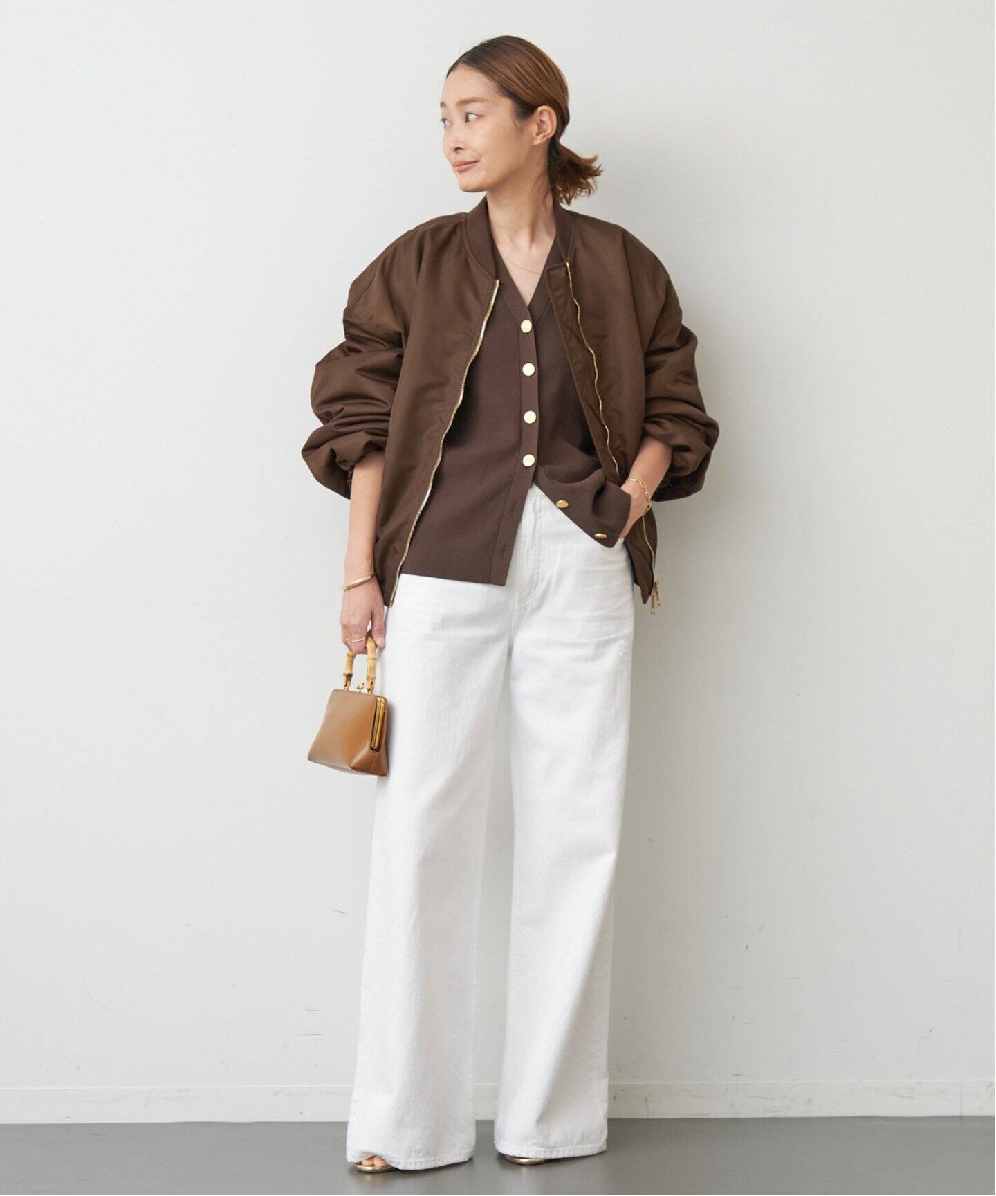 SIMONETTA RAVIZZA/シモネッタラヴィッツァ】 PIAVE NYLON BOMBER 