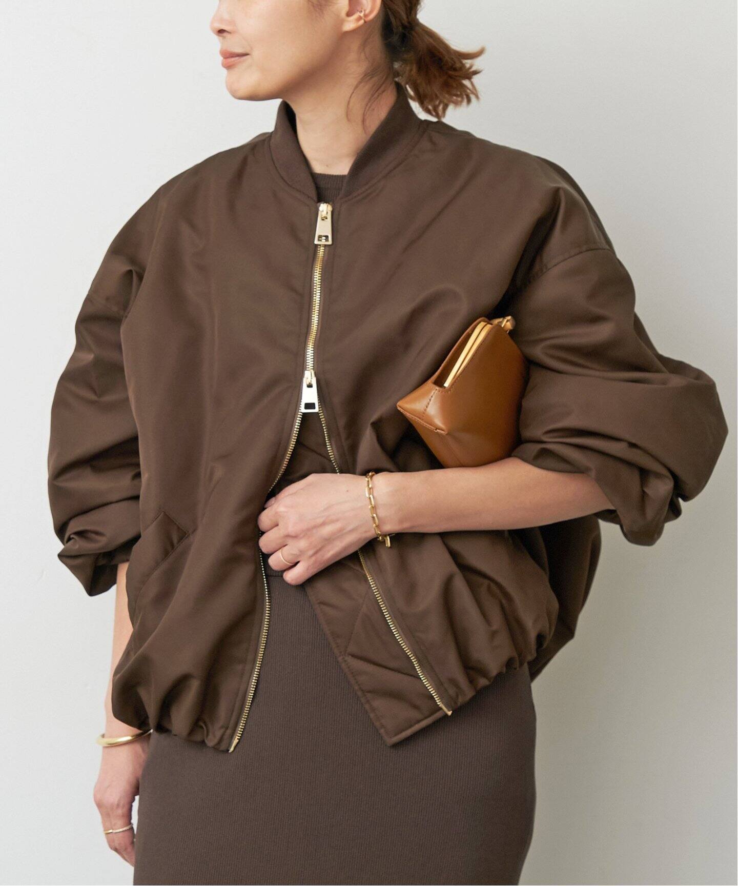 SIMONETTA RAVIZZA/シモネッタラヴィッツァ】 PIAVE NYLON BOMBER  