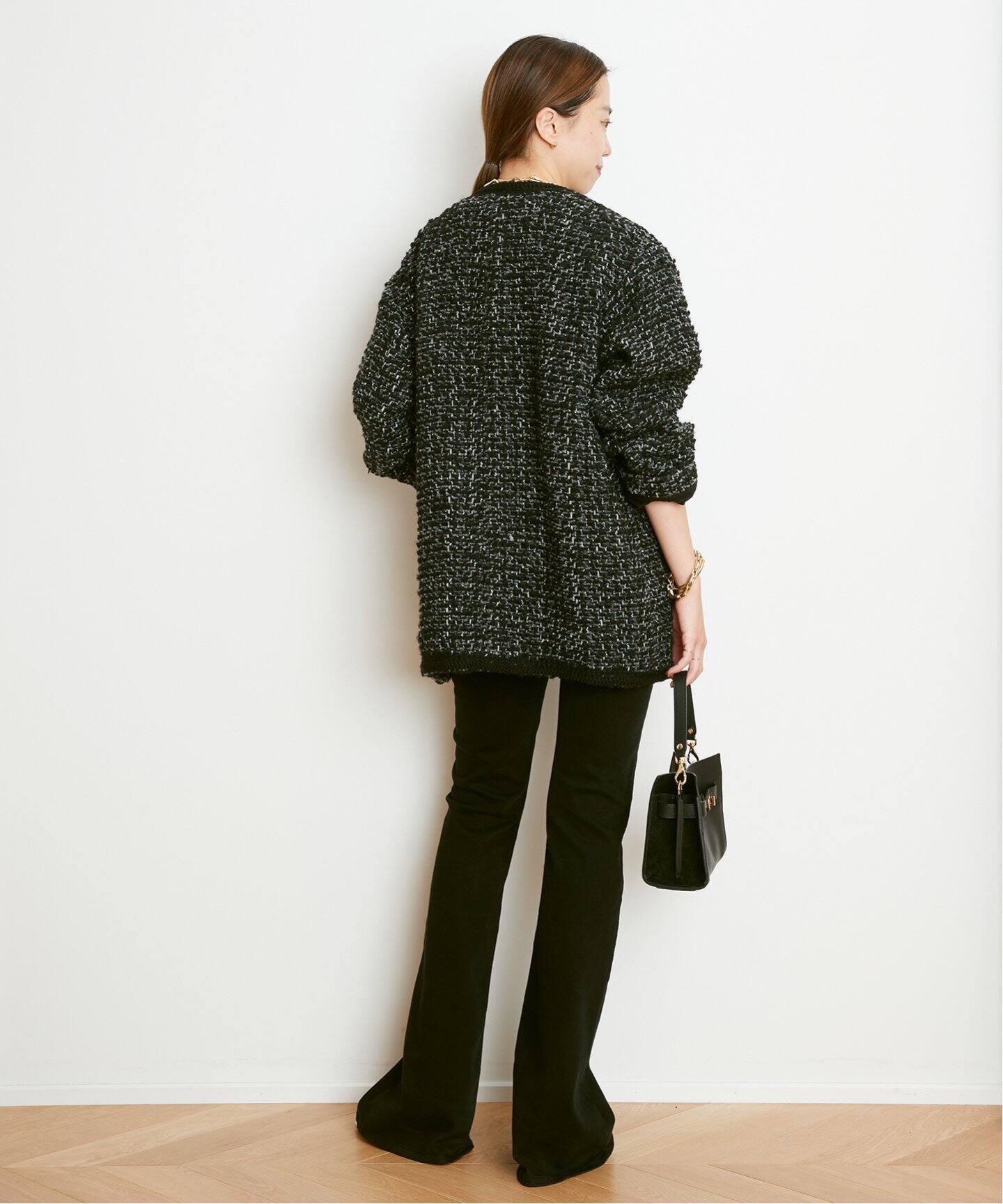 Col Pierrot/コルピエロ】CHAUMES TWEED ジャケット（ノーカラー  