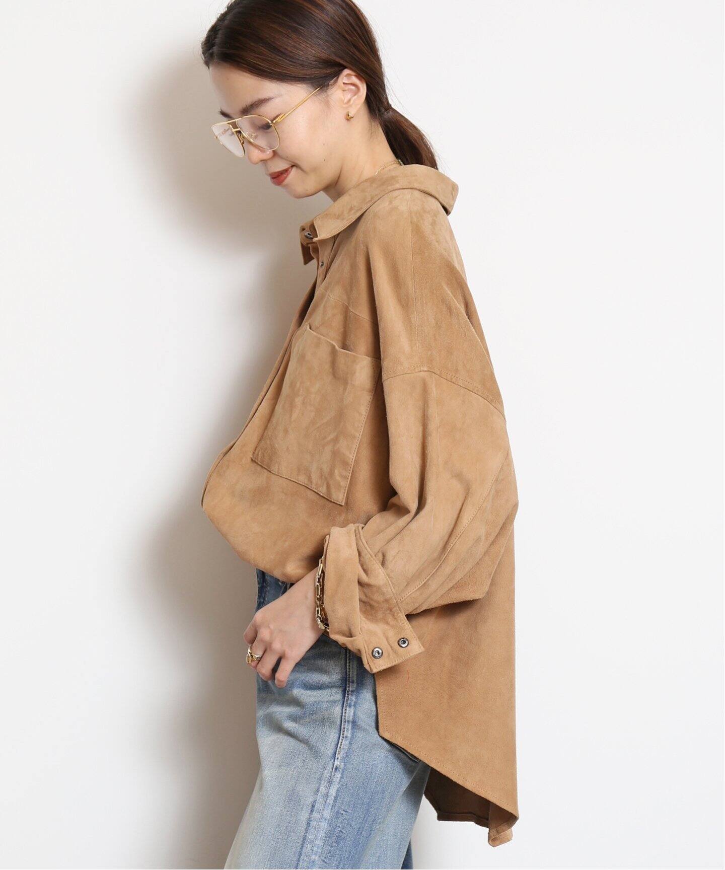OneTeaspoon/ワンティースプーン】 SAND SUEDE LEATHER SHIRT（レザー 