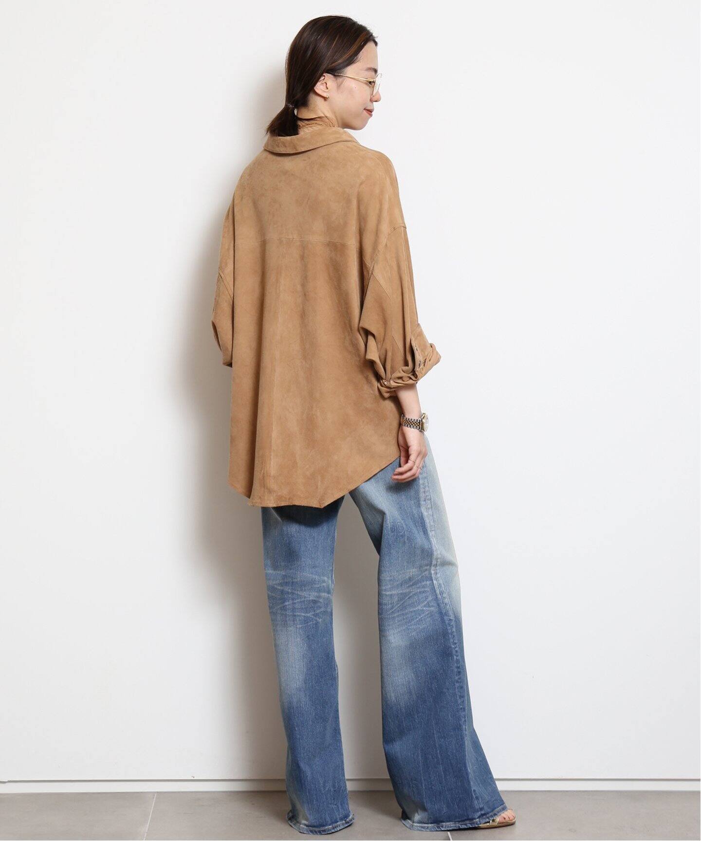 OneTeaspoon/ワンティースプーン】 SAND SUEDE LEATHER SHIRT（レザー 
