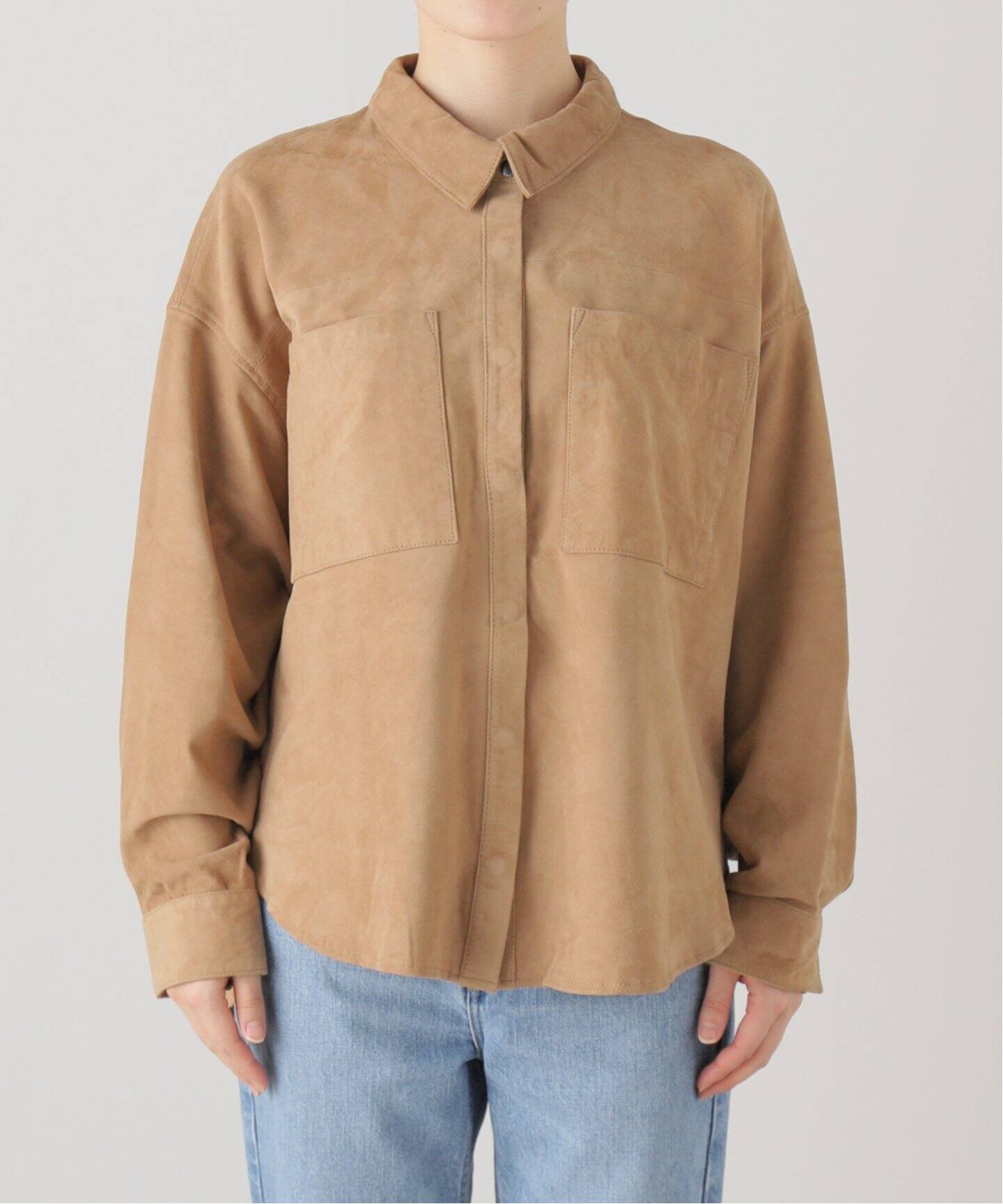 OneTeaspoon/ワンティースプーン】 SAND SUEDE LEATHER SHIRT（レザー 