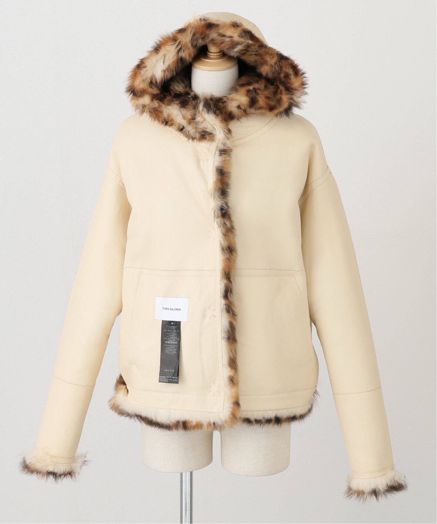 YVES SALOMON/イヴ サロモン】 TOSCANA LEOPARD コート（その他  