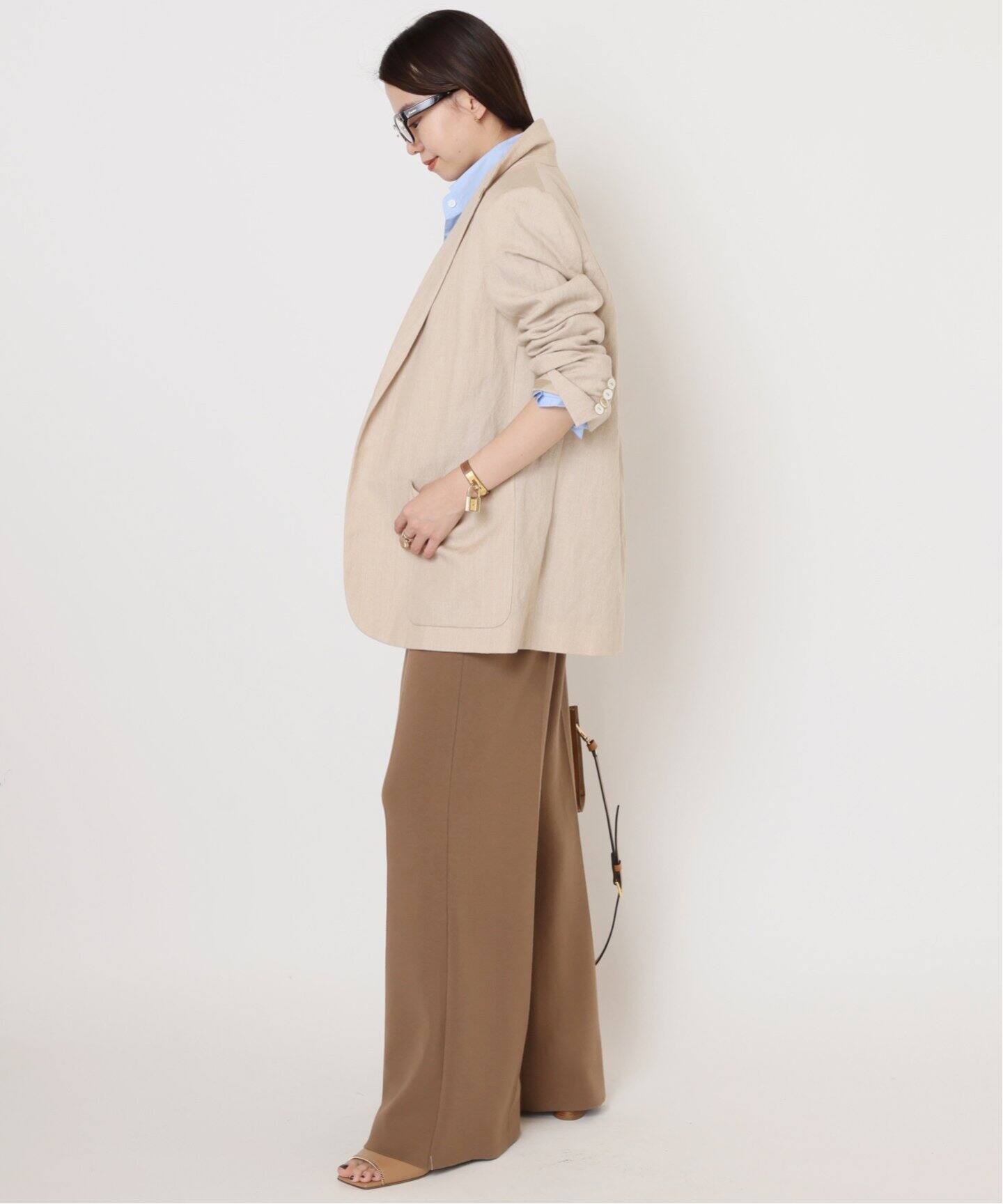 N_8/エンネオット】LINEN WOOL ジャケット（テーラードジャケット 