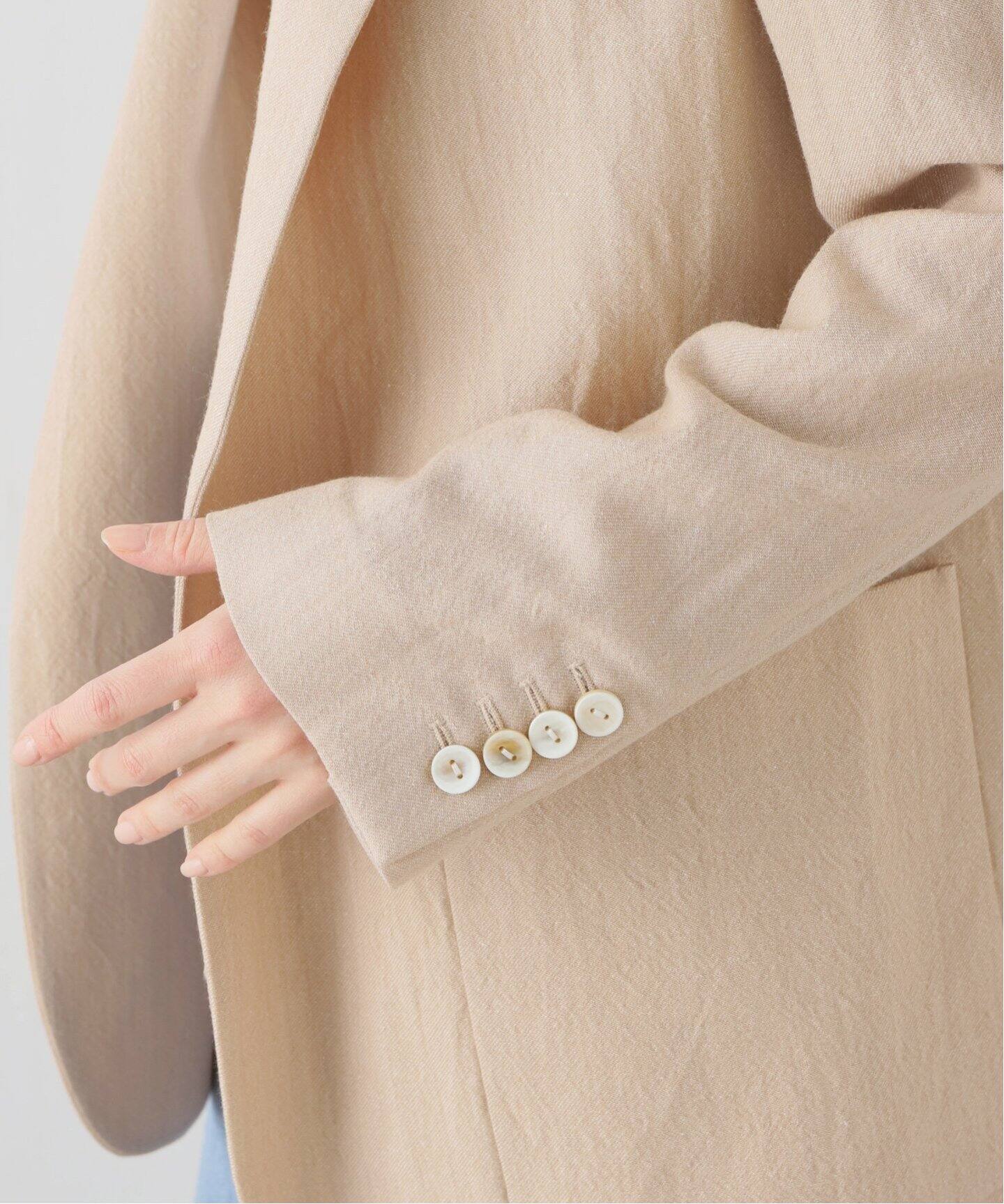 N_8/エンネオット】LINEN WOOL ジャケット（テーラードジャケット  