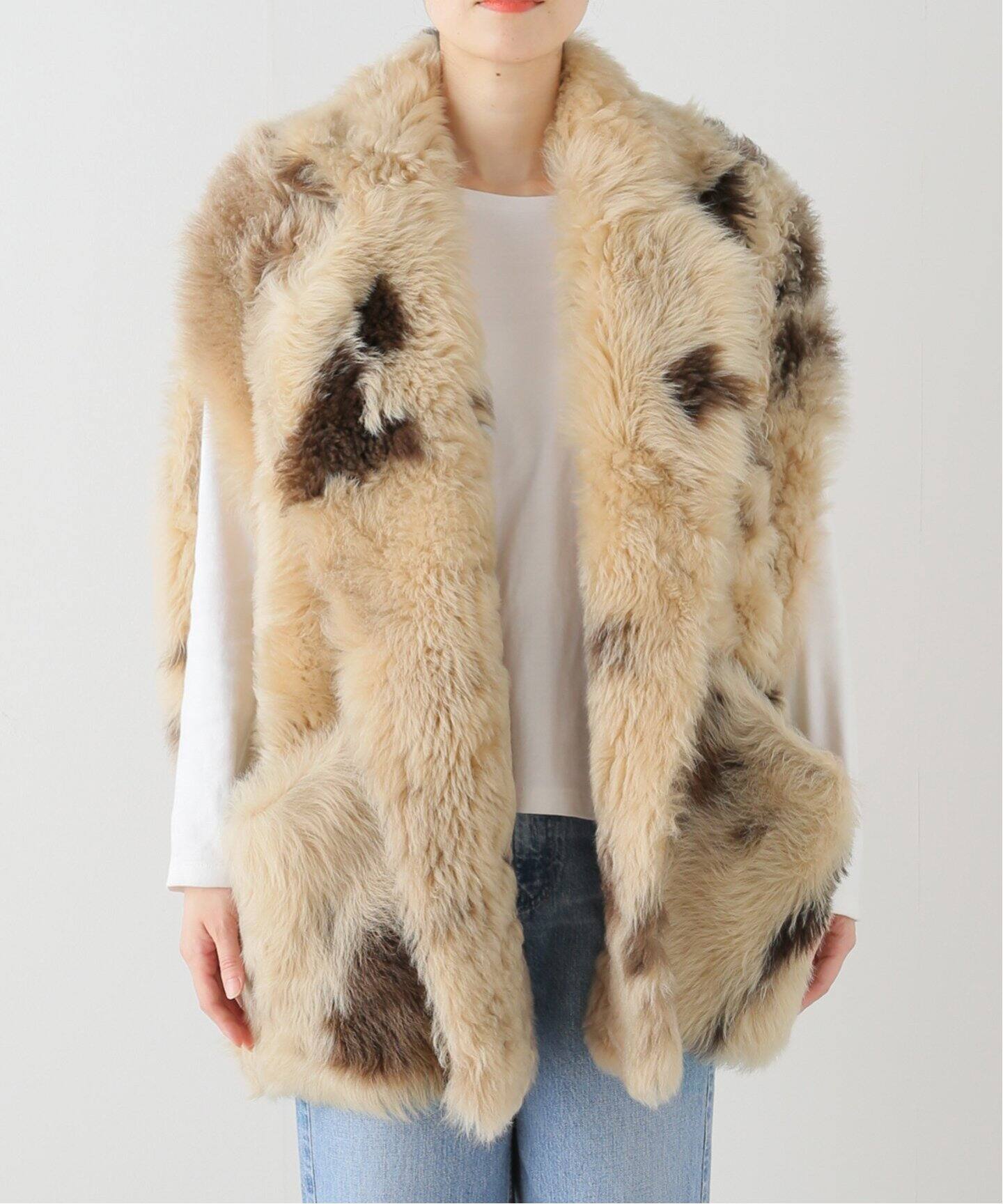 BLANCHA/ブランカ】 SPOTTED TOSCANA SHEEPSKIN ベスト（ベスト  