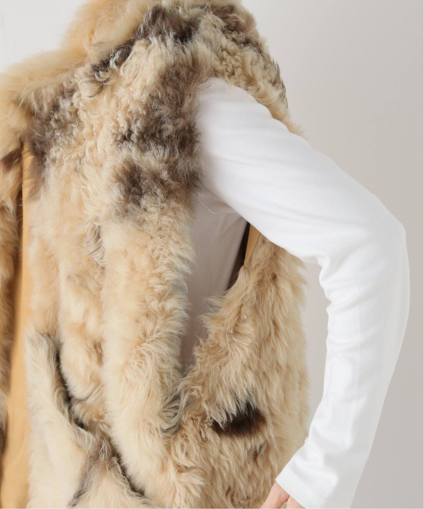 BLANCHA/ブランカ】 SPOTTED TOSCANA SHEEPSKIN ベスト（ベスト  