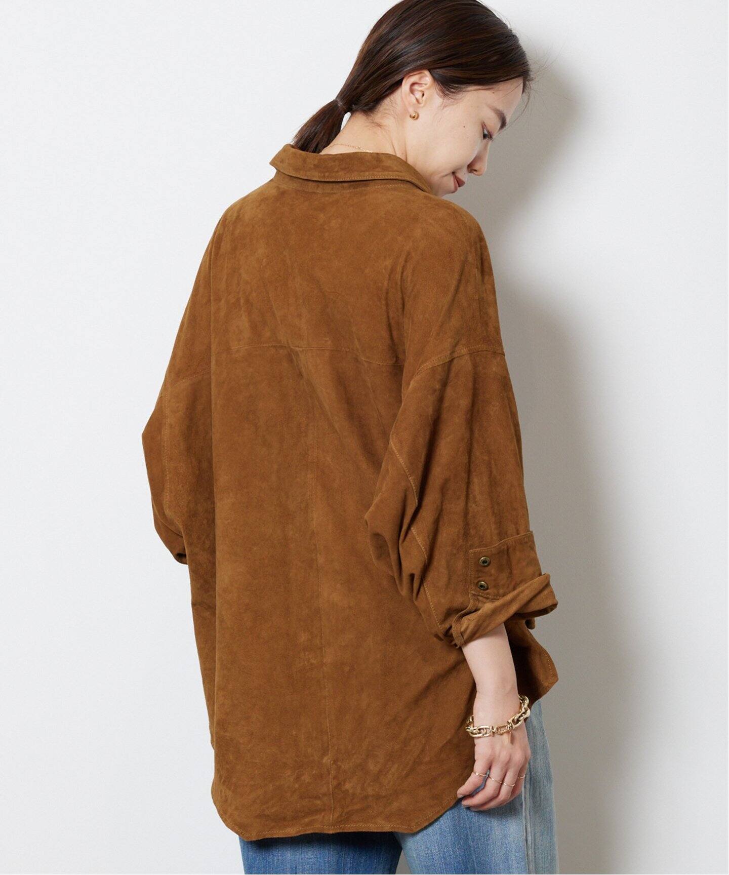 OneTeaSpoon/ワンティースプーン】TAN SUEDE DARIA ジャケット（レザー 
