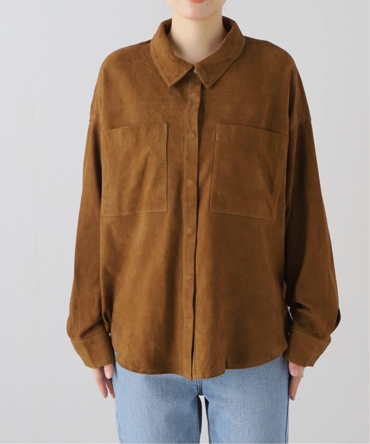 OneTeaSpoon/ワンティースプーン】TAN SUEDE DARIA ジャケット（レザー 