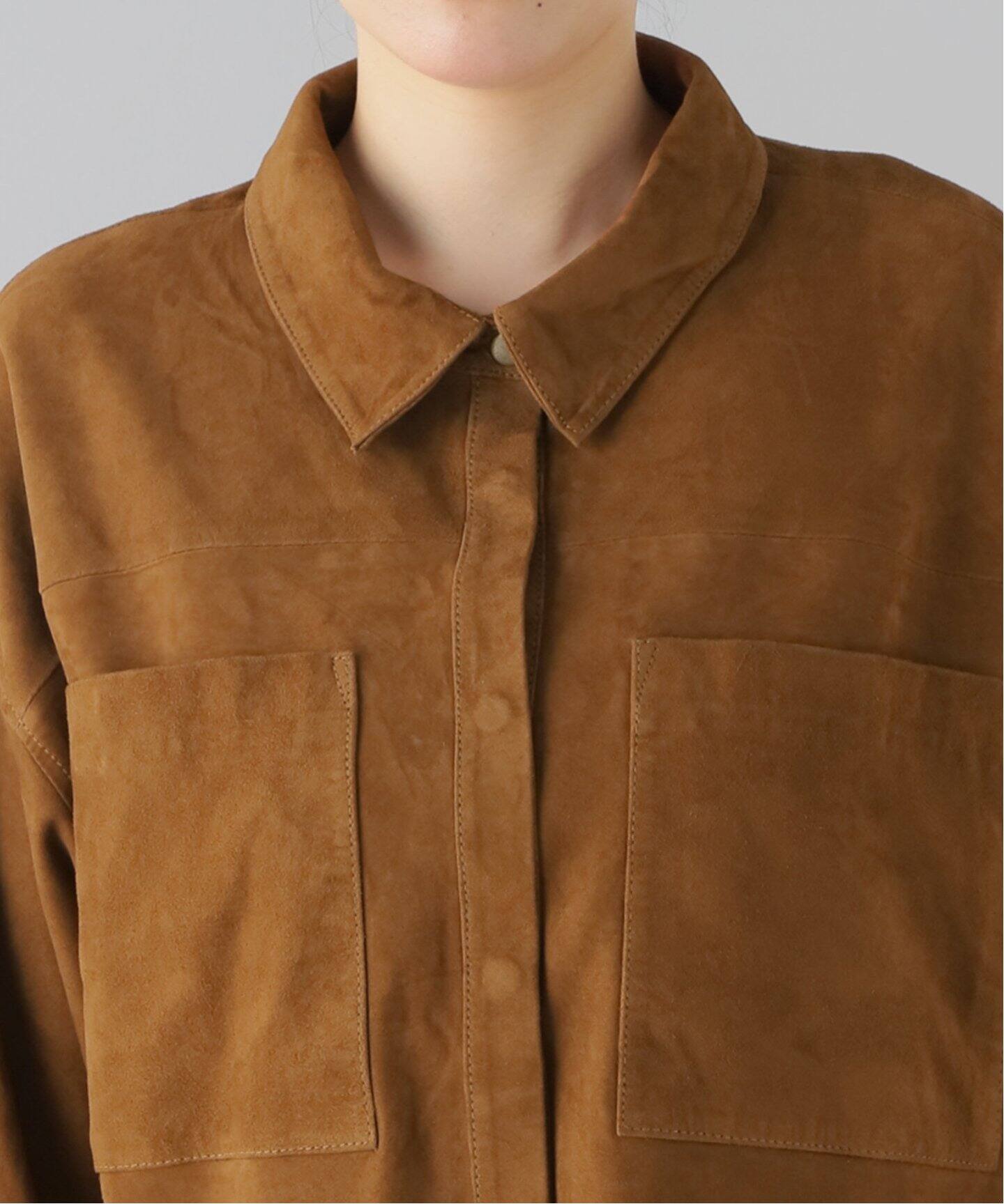 OneTeaSpoon/ワンティースプーン】TAN SUEDE DARIA ジャケット（レザー 