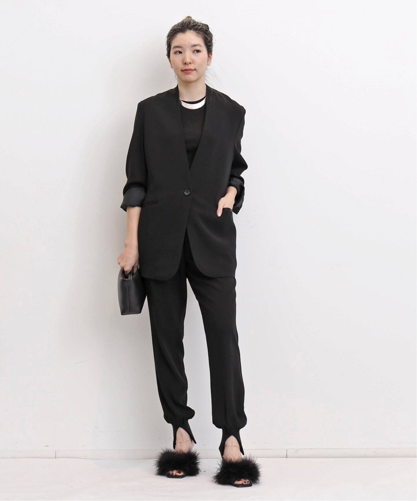 No Collar Relax Jacket（ノーカラージャケット）｜L 