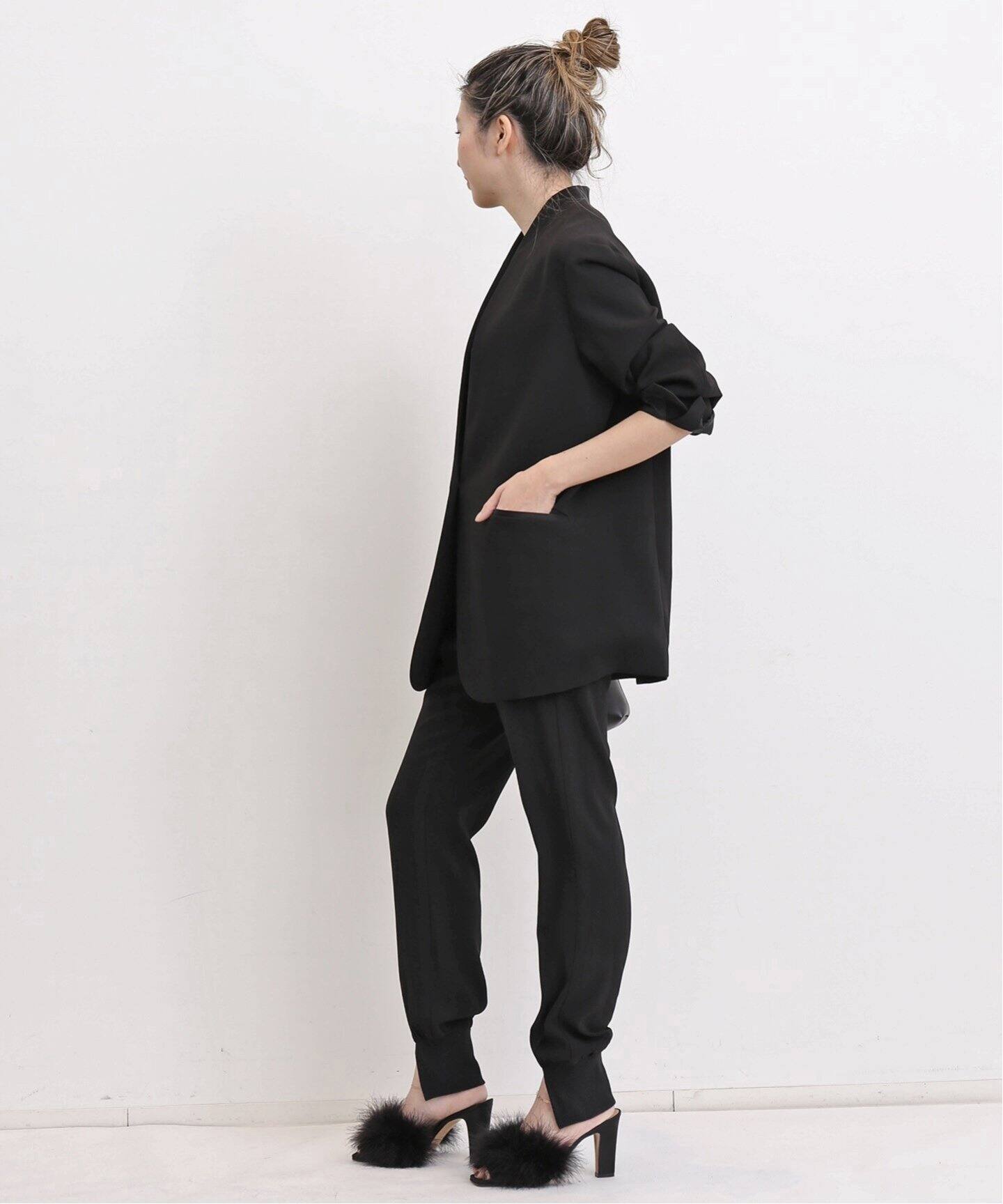 No Collar Relax Jacket（ノーカラージャケット）｜L 