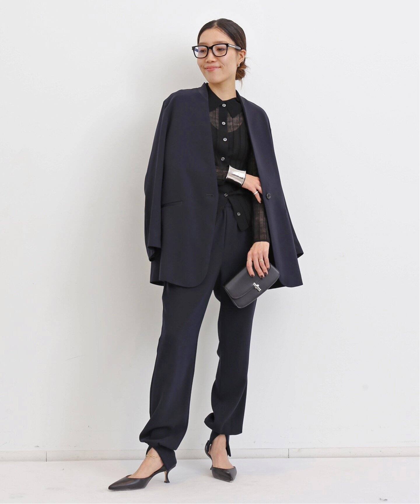 No Collar Relax Jacket（ノーカラージャケット）｜L 