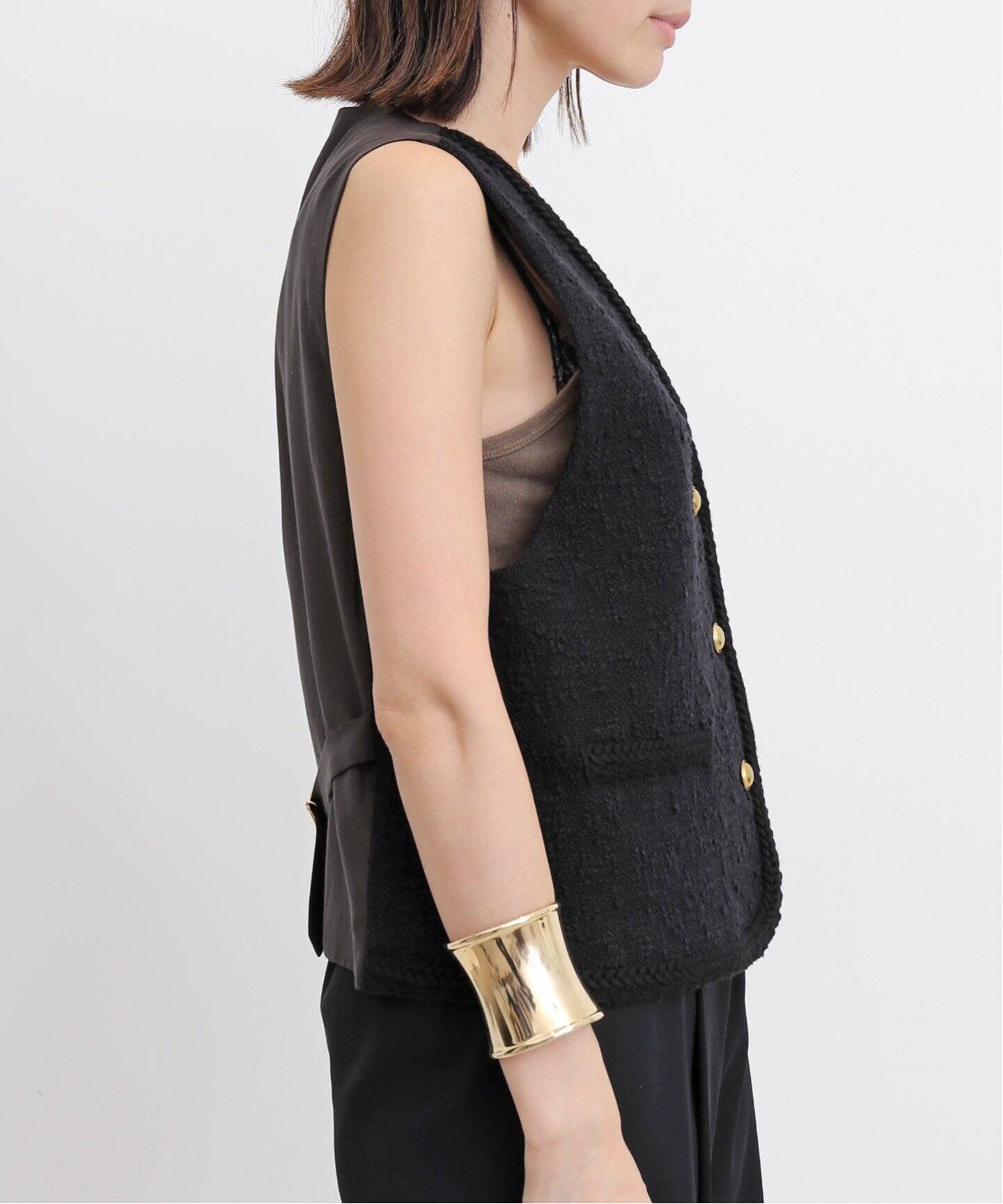 Original Yarn Tweed Vest（スーツベスト）｜L