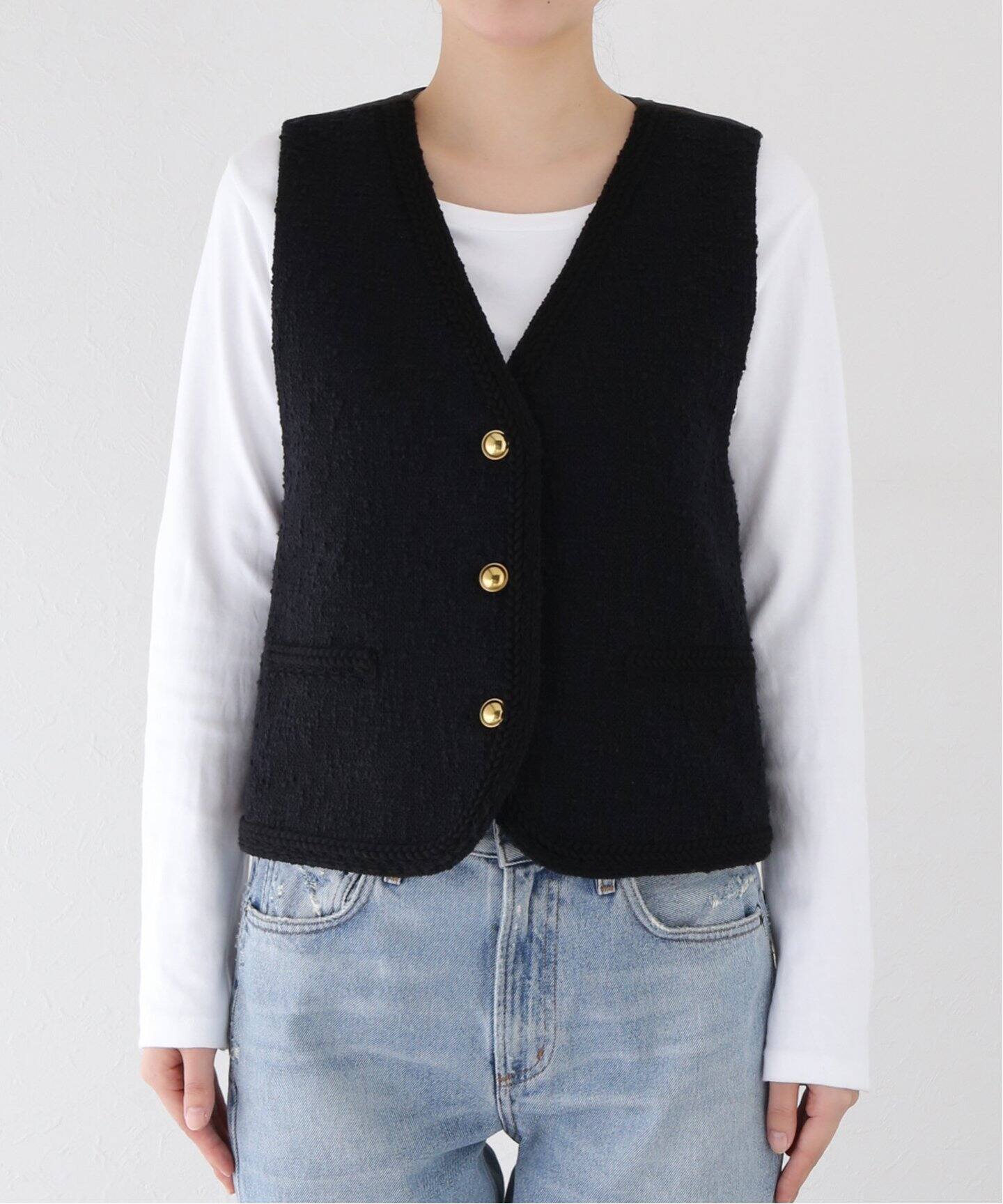 Original Yarn Tweed Vest（スーツベスト）｜L