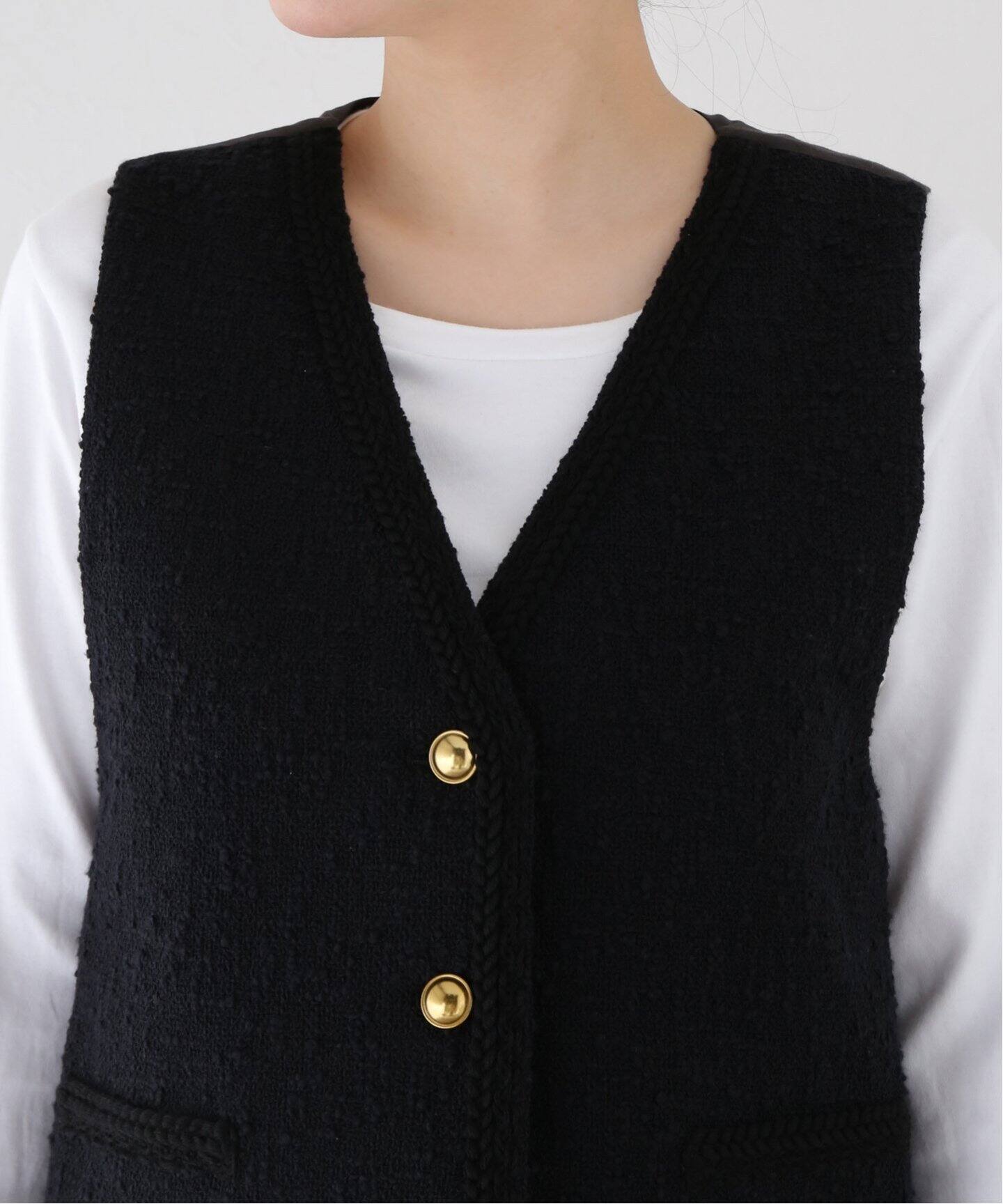 Original Yarn Tweed Vest（スーツベスト）｜L