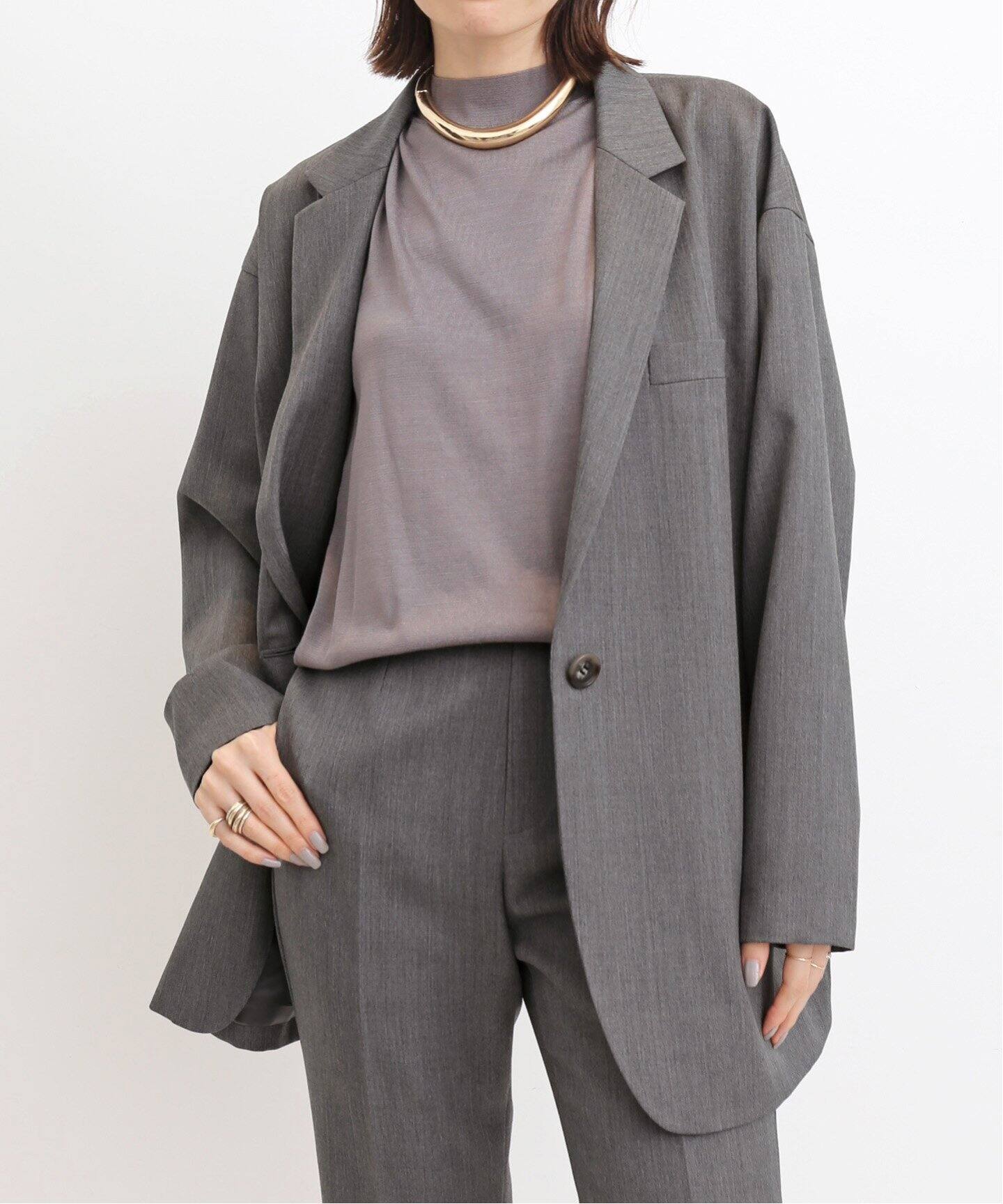 Wool Gabardine Relax Jacket（テーラードジャケット）｜L