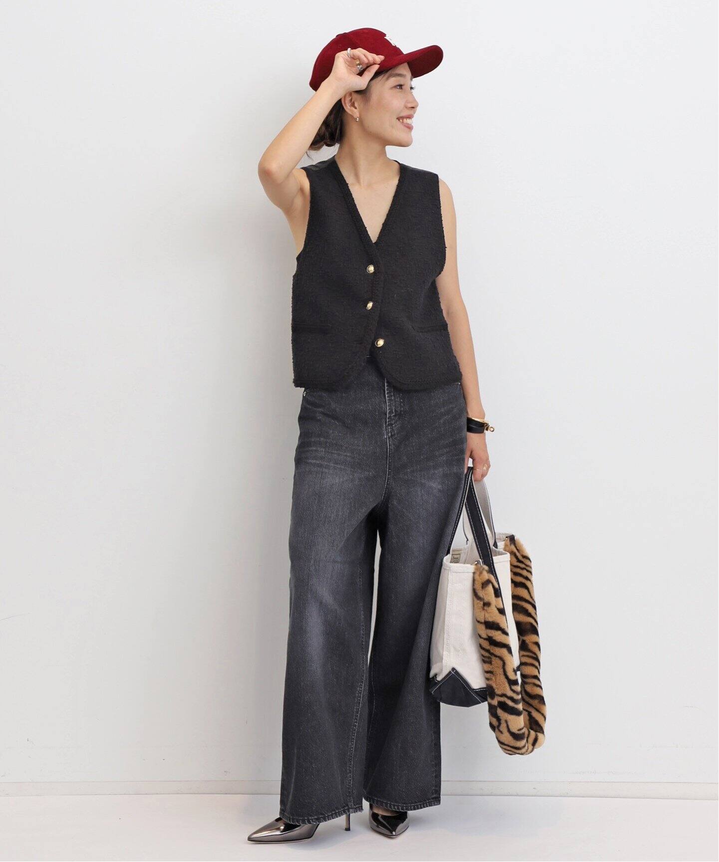 アパルトモン Original Yarn Tweed VEST 新品アパルトモンOriginal Yarn Tweed Vest