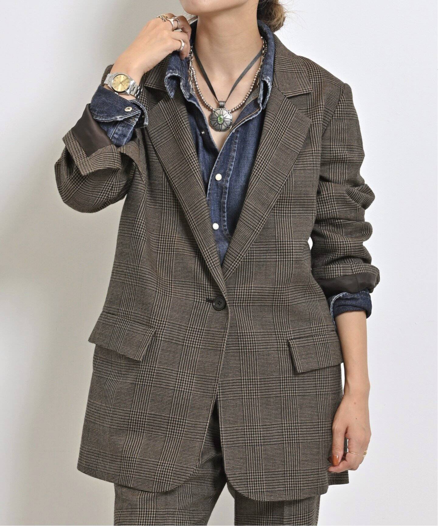 CHECK JACKET（テーラードジャケット）｜L