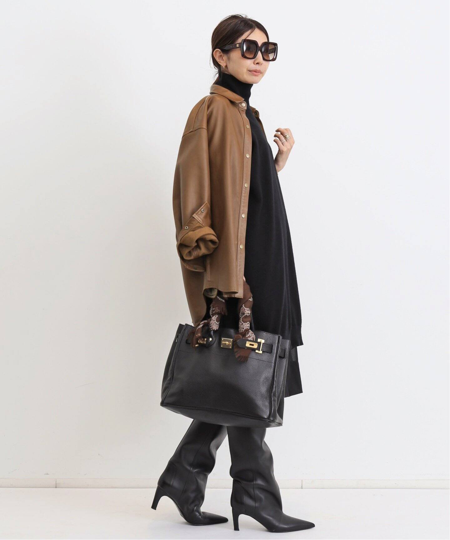 アパルトモンlappartement Leather Overall Skirt