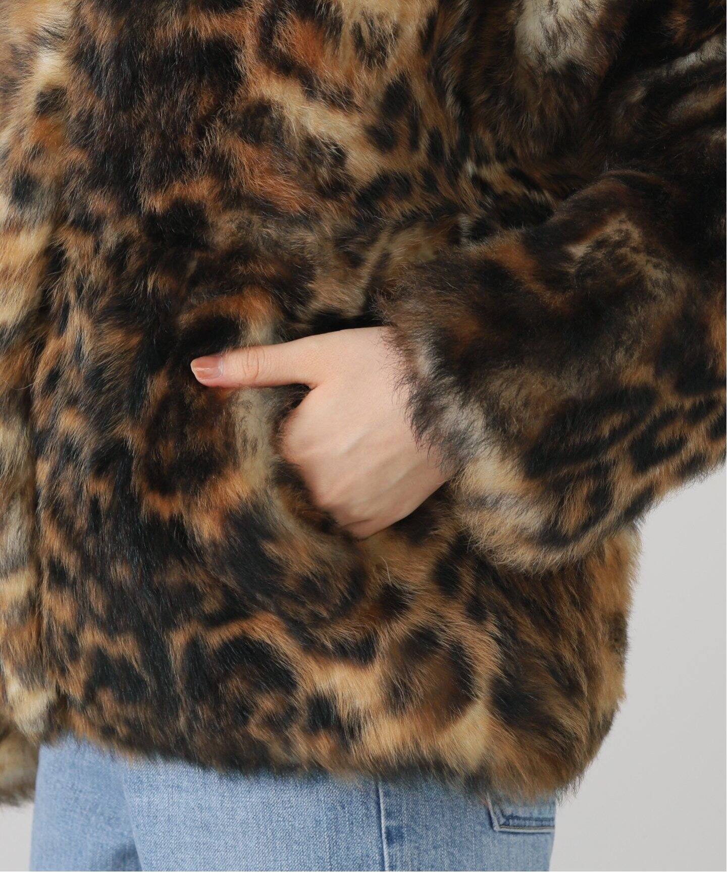 YVES SALOMON/イヴ サロモン】 LEOPARD HOODIE JACKET（その他ブルゾン  