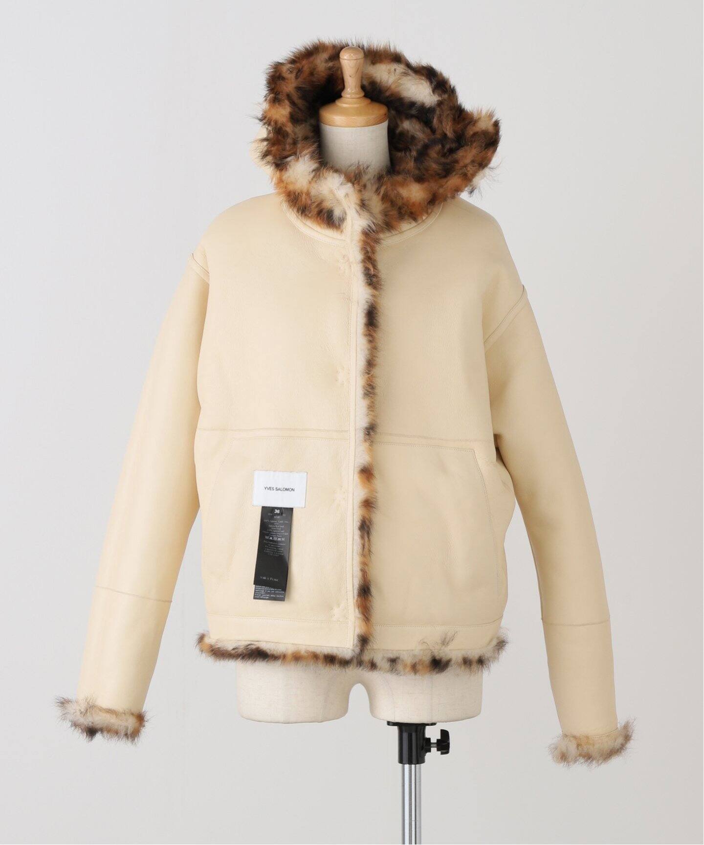 YVES SALOMON/イヴ サロモン】 LEOPARD HOODIE JACKET（その他ブルゾン 