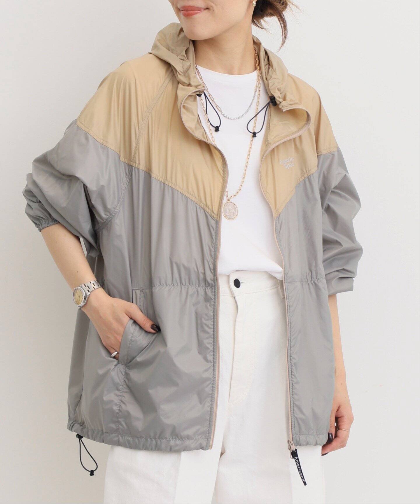 AMERICANA/アメリカーナ】 NYLON JACKET（ナイロンジャケット）｜L  