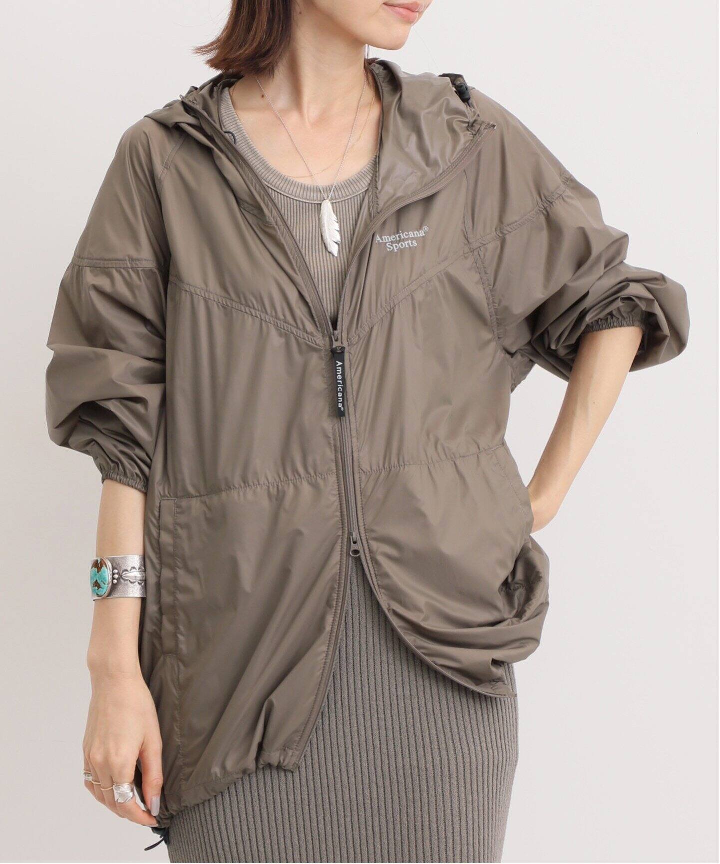 AMERICANA/アメリカーナ】 NYLON JACKET（ナイロンジャケット）｜L  