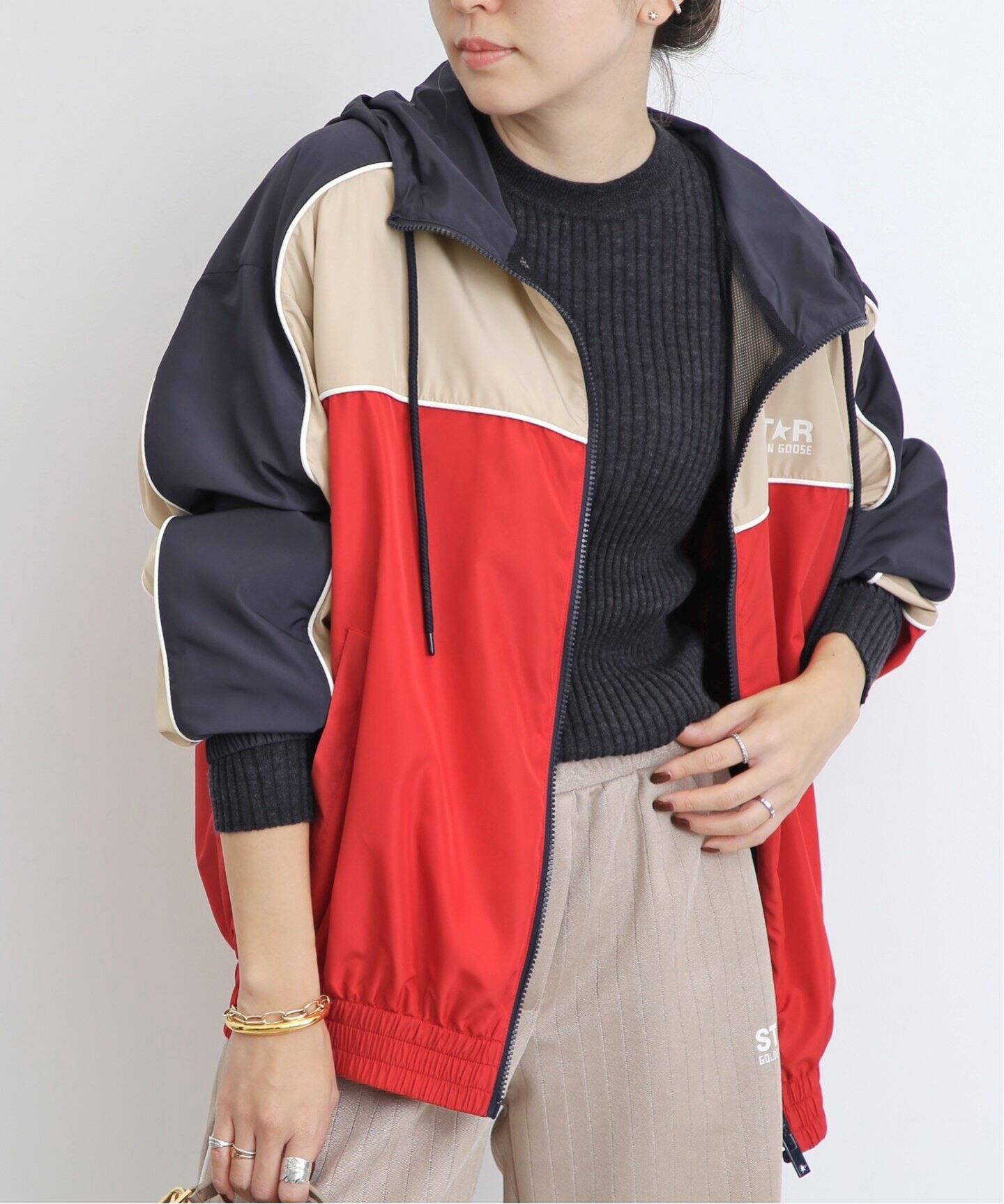 GOLDEN GOOSE/ゴールデン グース】 STAR PATCHWORK WINDBREAKER  