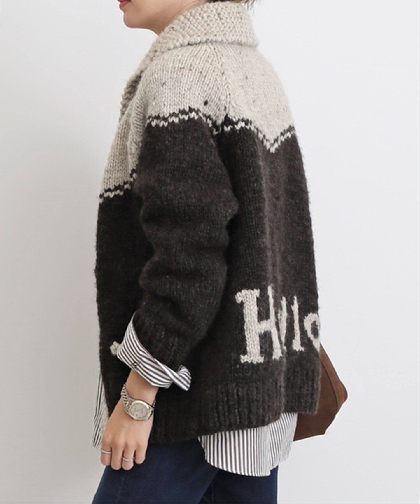 MADISON BLUE/マディソン ブルー】 HAND-KNITTED HELLO COWICHAN  