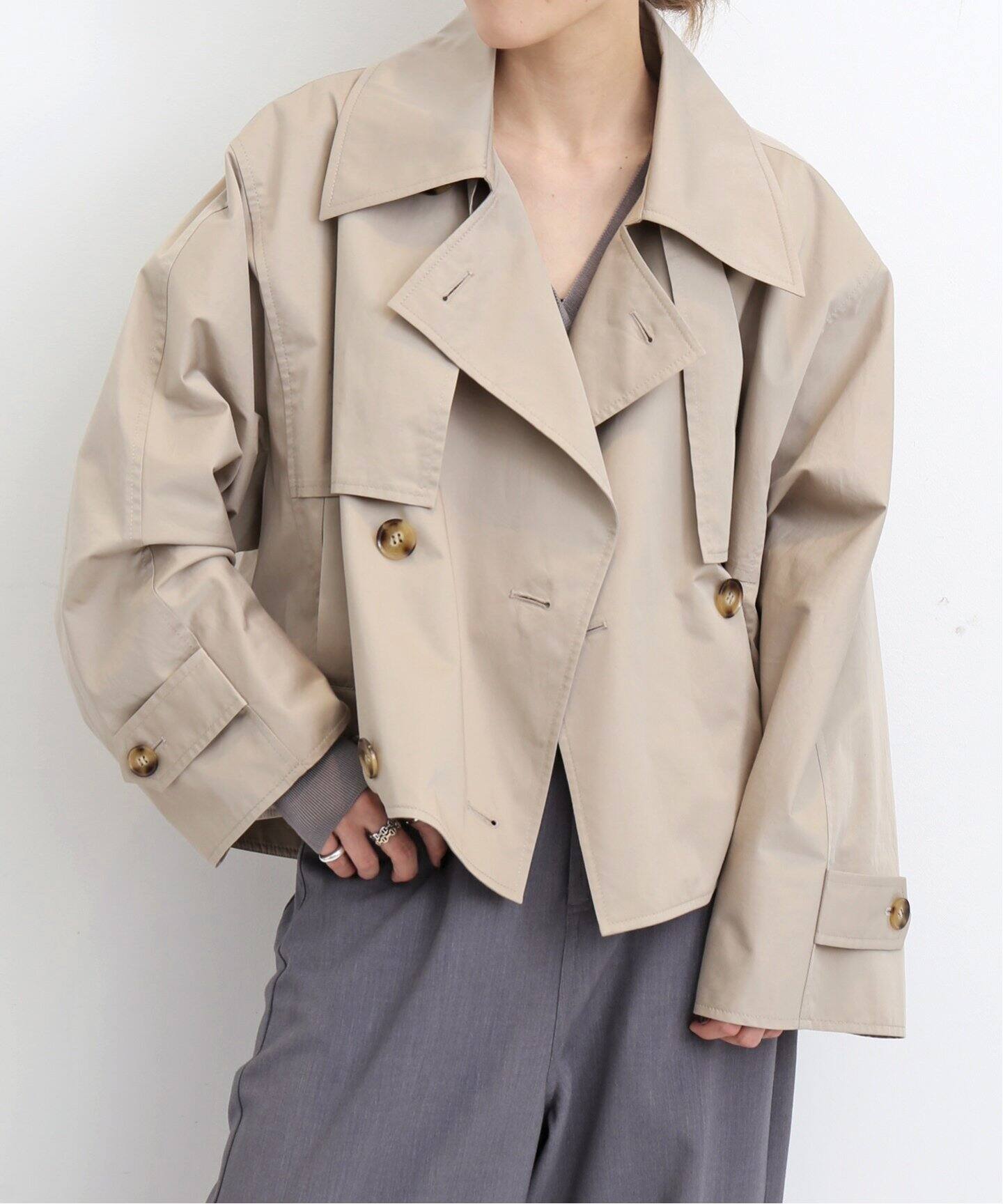 MINITZ/ミニッツ】 SHORT TRENCH COAT（トレンチコート）｜L  