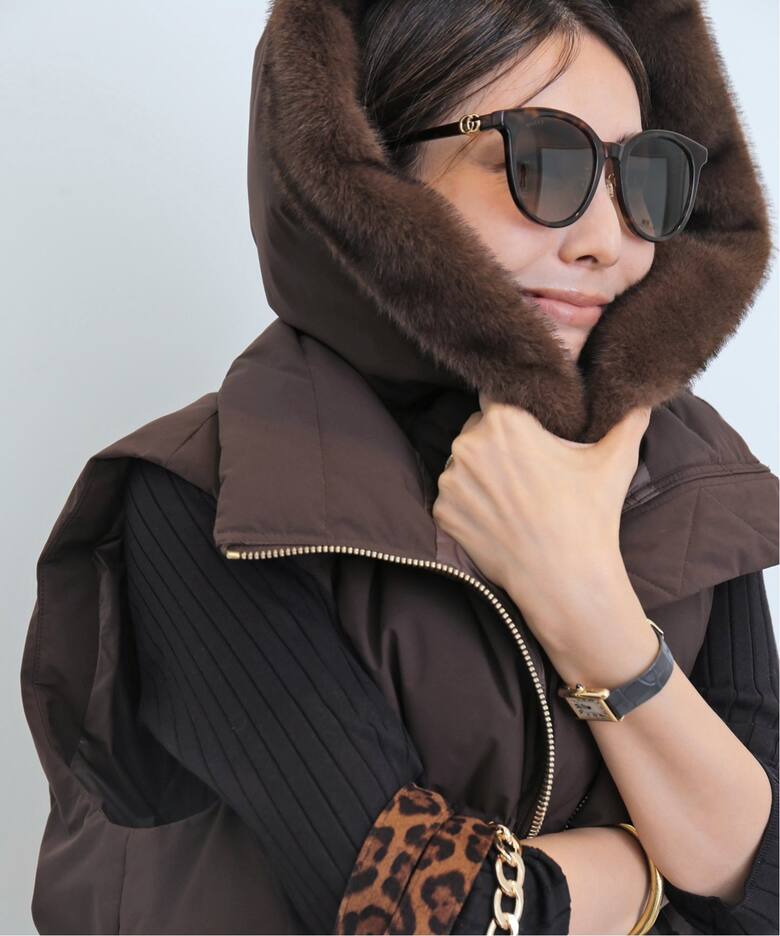 LOU ANDREA/ルー アンドレア】 FAKE MINK VEST（ダウン・中綿ベスト  