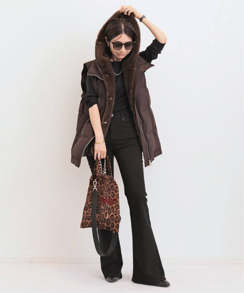 ANDREA&Co ニットポンチョ レザースカートセット（ANDREA CARDONE 