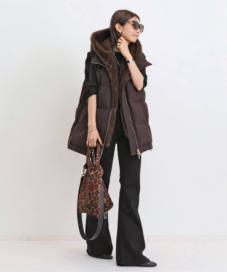 LOU ANDREA/ルー アンドレア】 FAKE MINK VEST（ダウン・中綿ベスト  