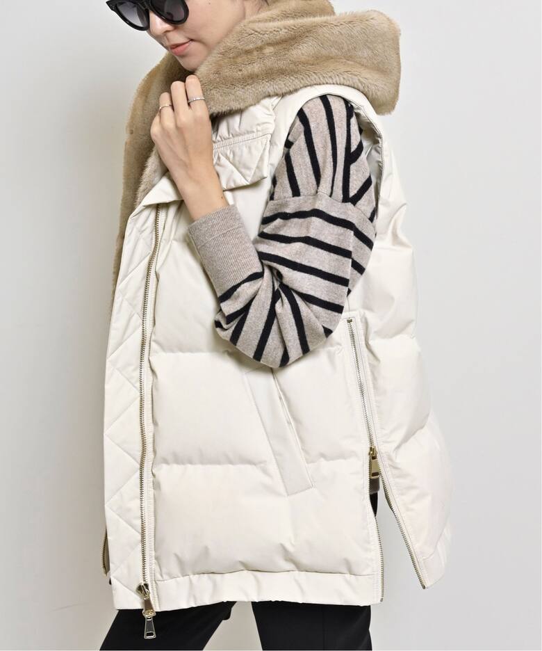 LOU ANDREA/ルー アンドレア】 FAKE MINK VEST（ダウン・中綿ベスト  