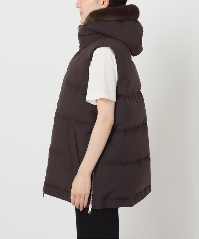 LOU ANDREA/ルー アンドレア】 FAKE MINK VEST（ダウン・中綿ベスト  