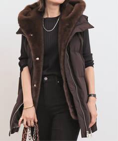 【LOU ANDREA/ルー アンドレア】 FAKE MINK VEST