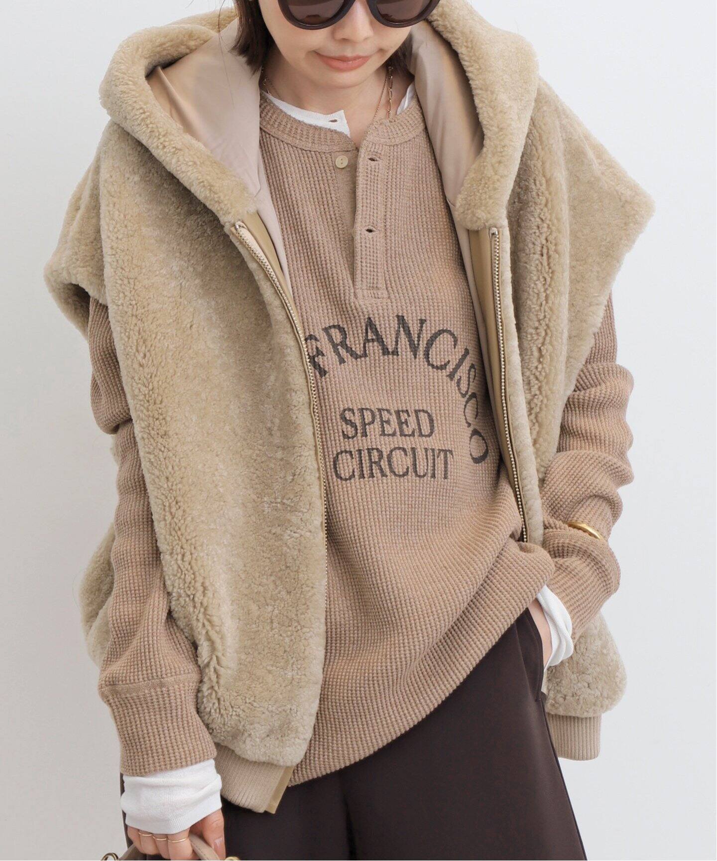 VENTCOUVERT/ ヴァンクヴェール】MOUTON VEST（その他ブルゾン  