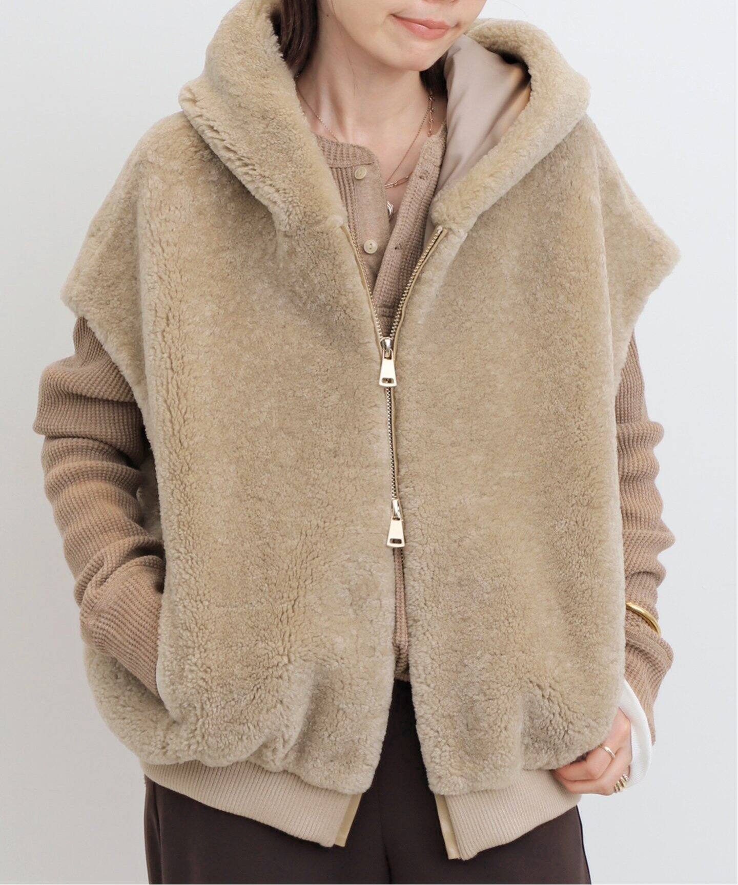 VENTCOUVERT/ ヴァンクヴェール】MOUTON VEST（その他ブルゾン  