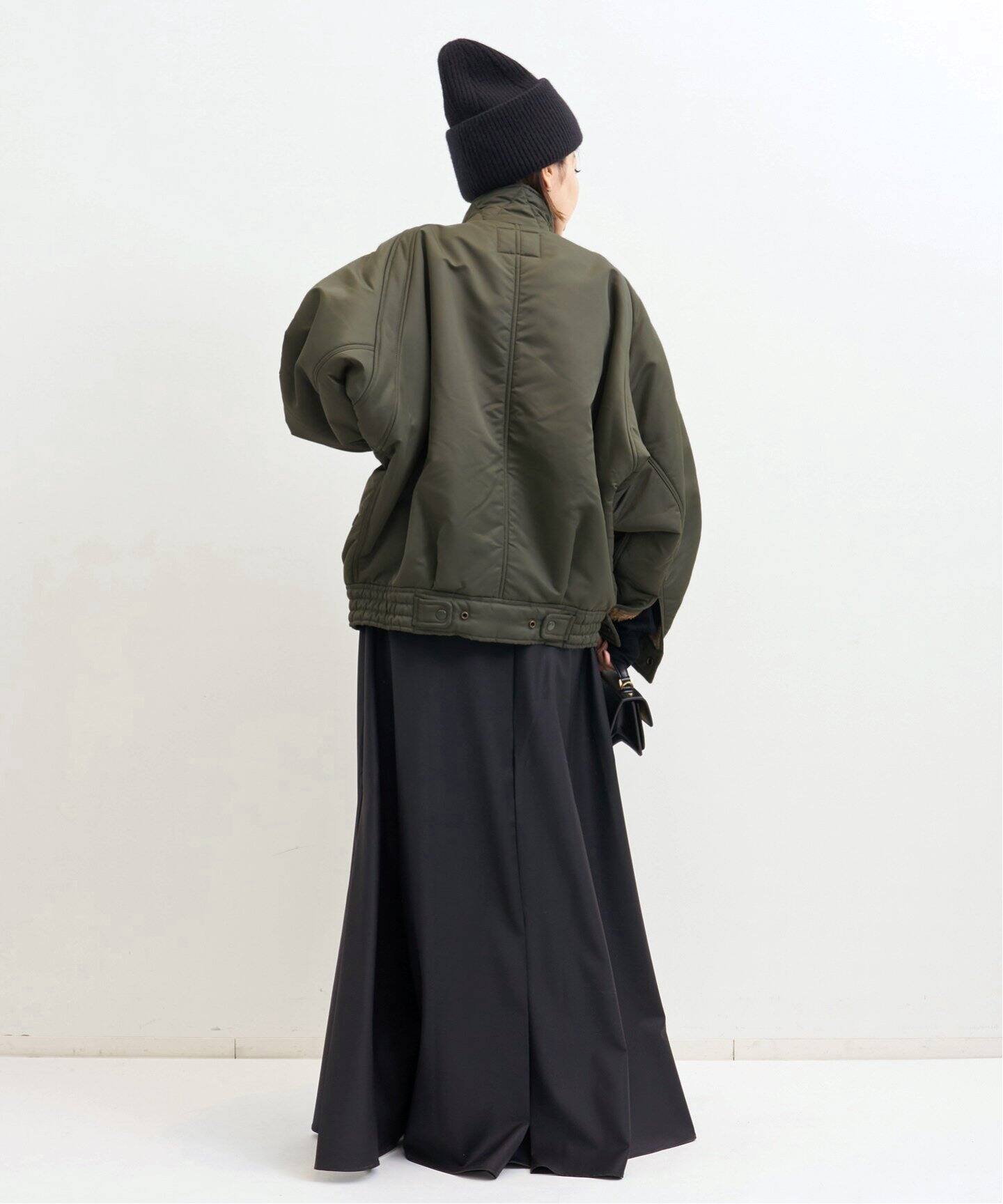 R13/アールサーティーン】 RIBBED FLIGHT BOMBER JACKET（ミリタリー 